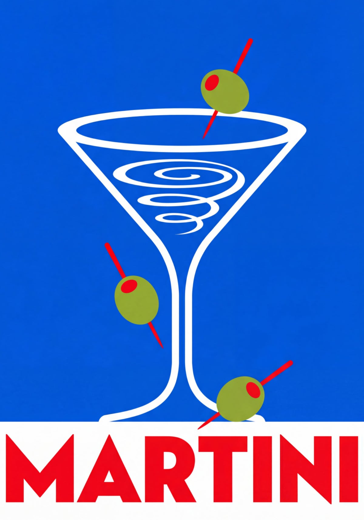 Classic Blue Martini - Posterbox