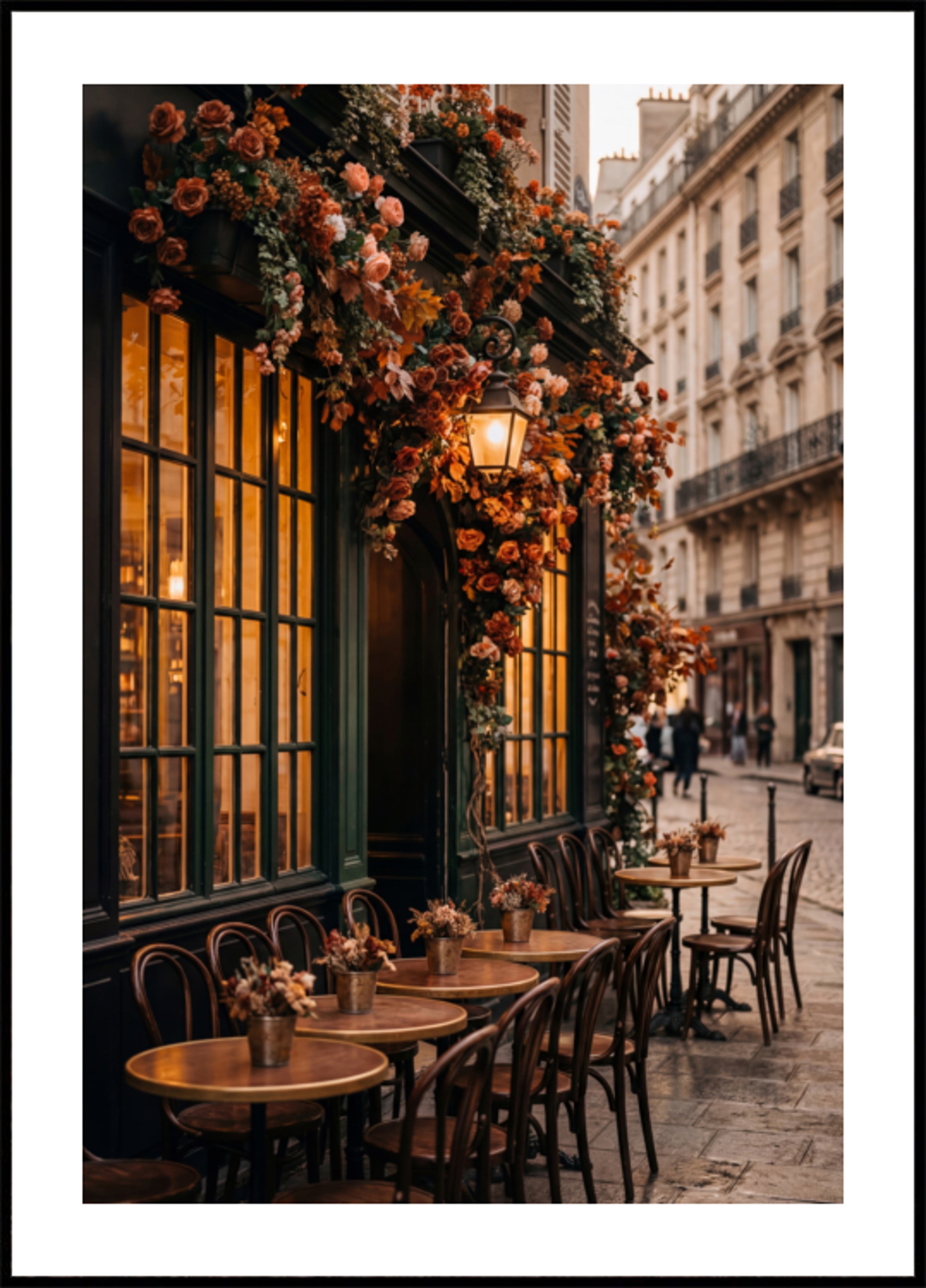 Café parisino de otoño