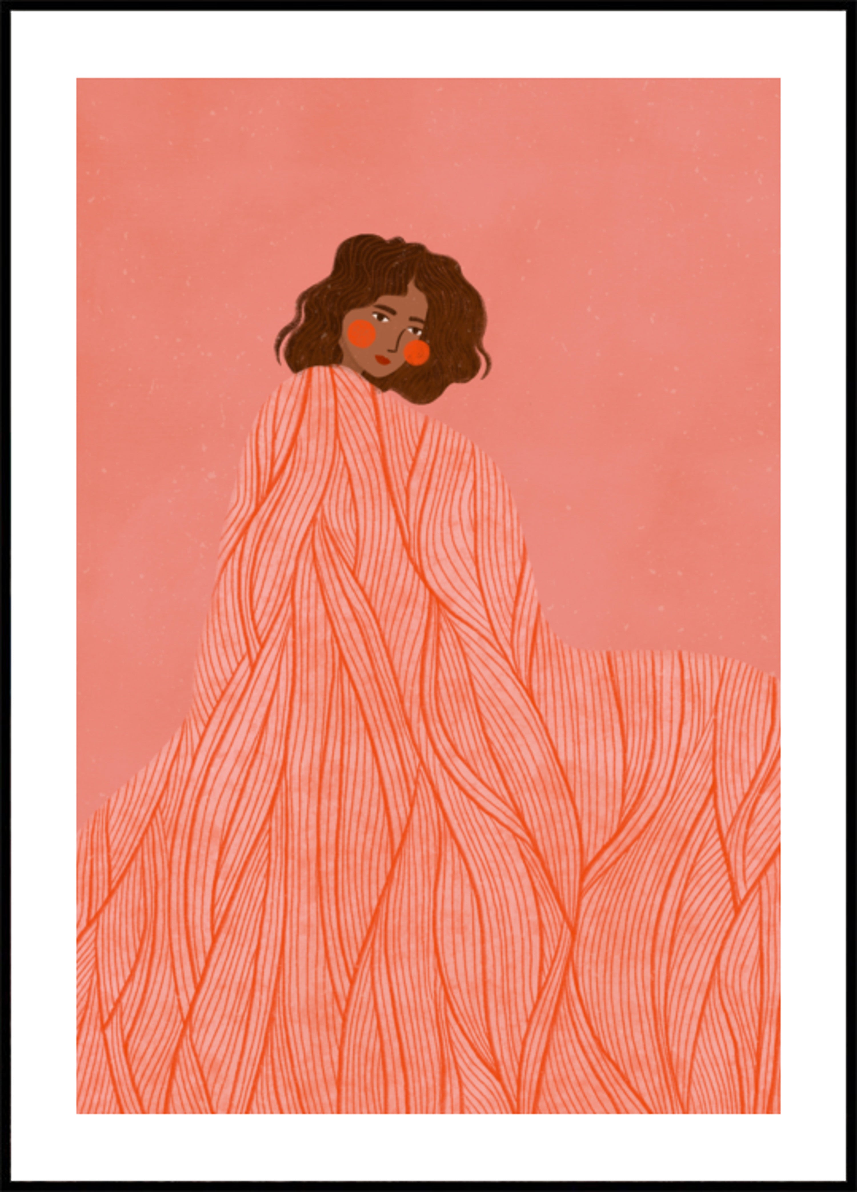 Mujer coralina soñando