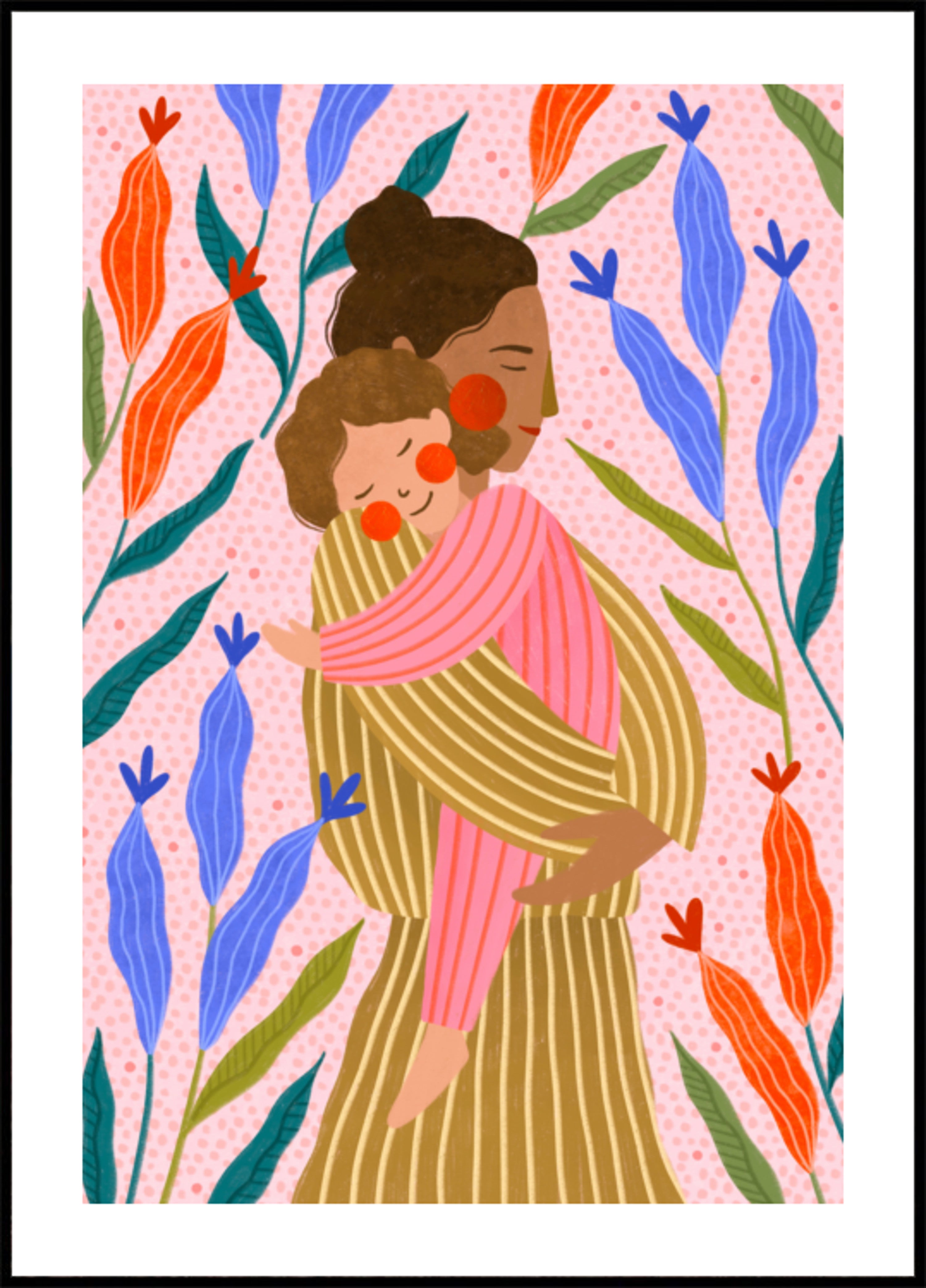 El suave abrazo de la madre