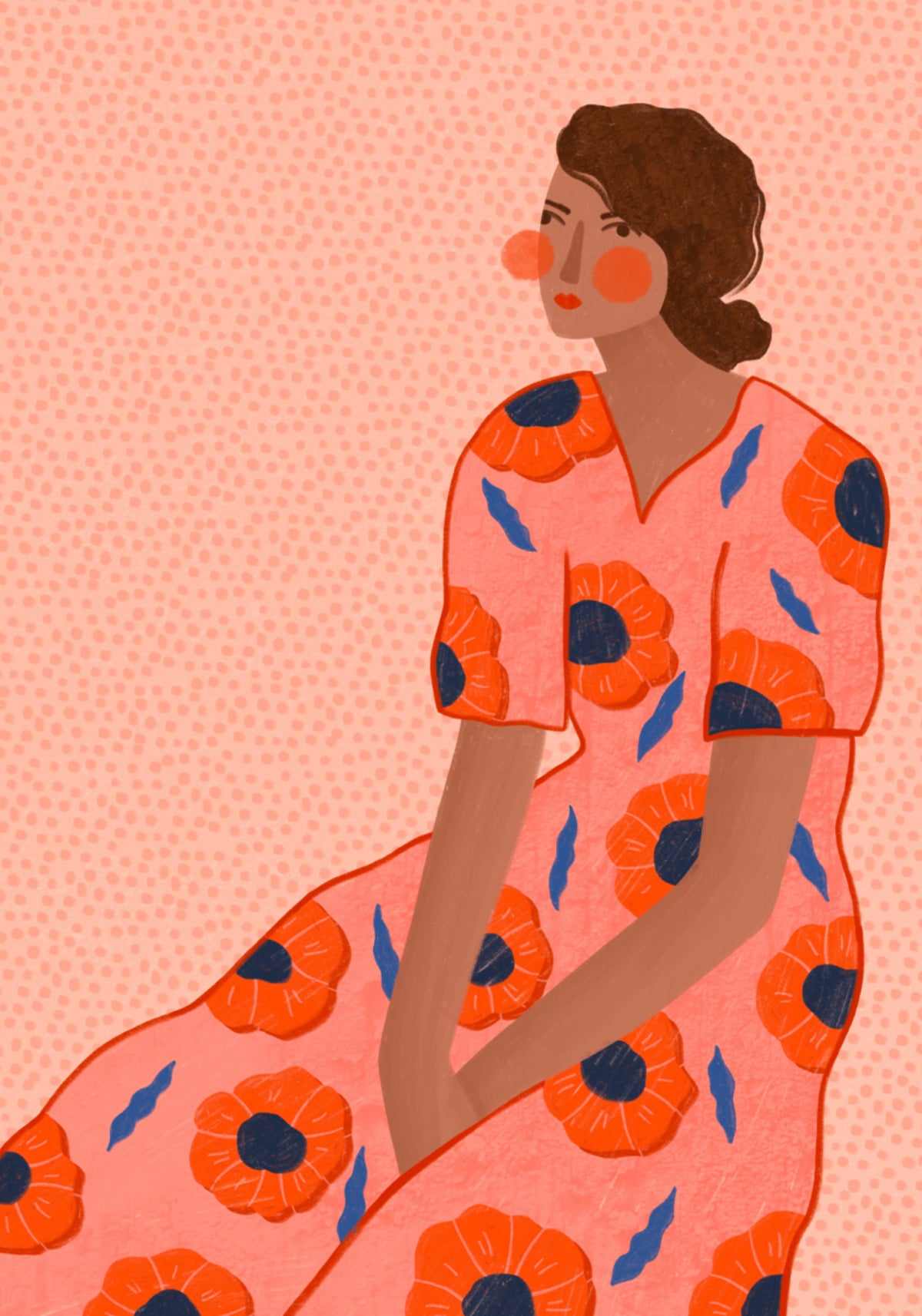 Retrato de amapola con estilo