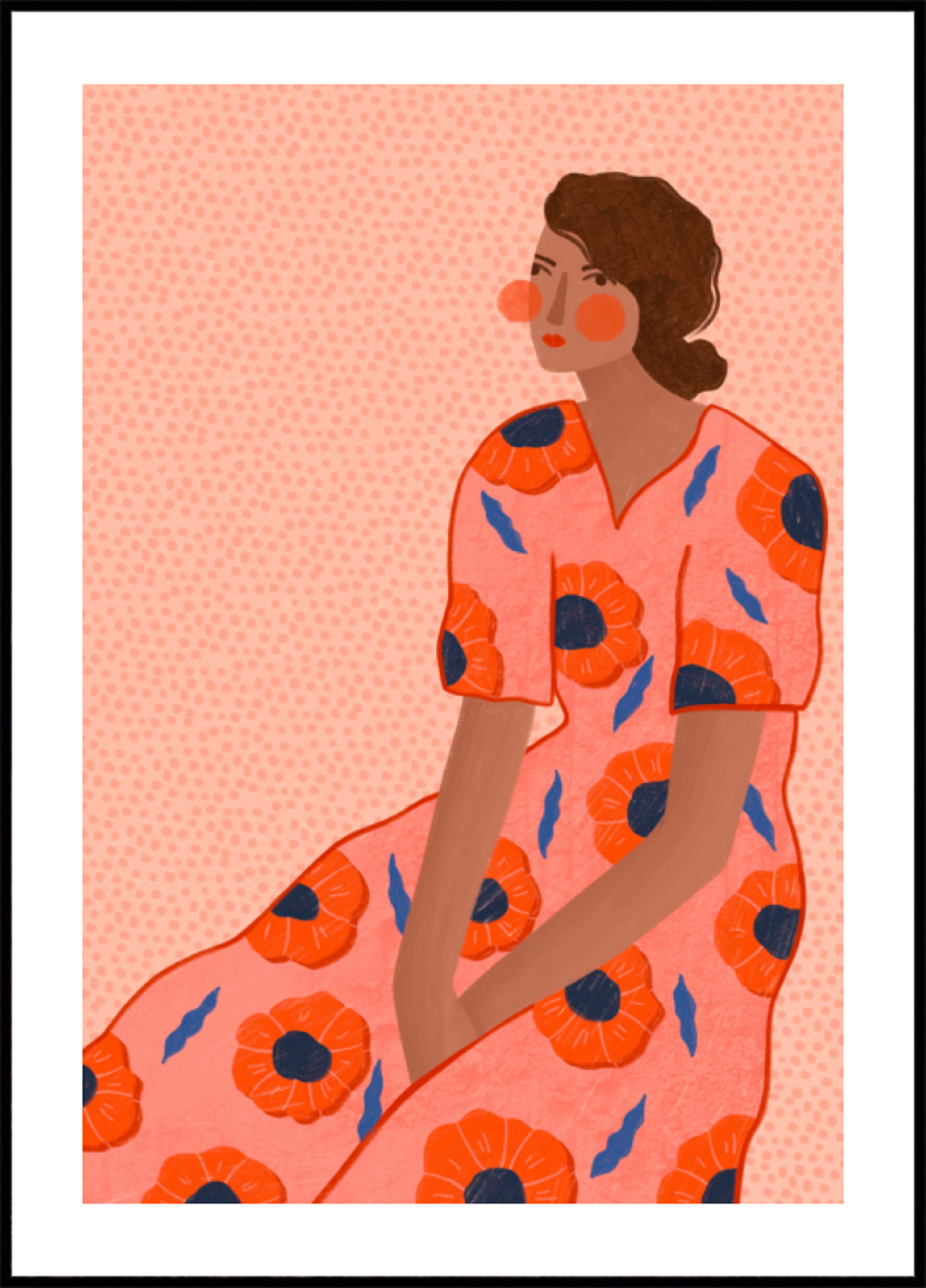 Retrato de amapola con estilo
