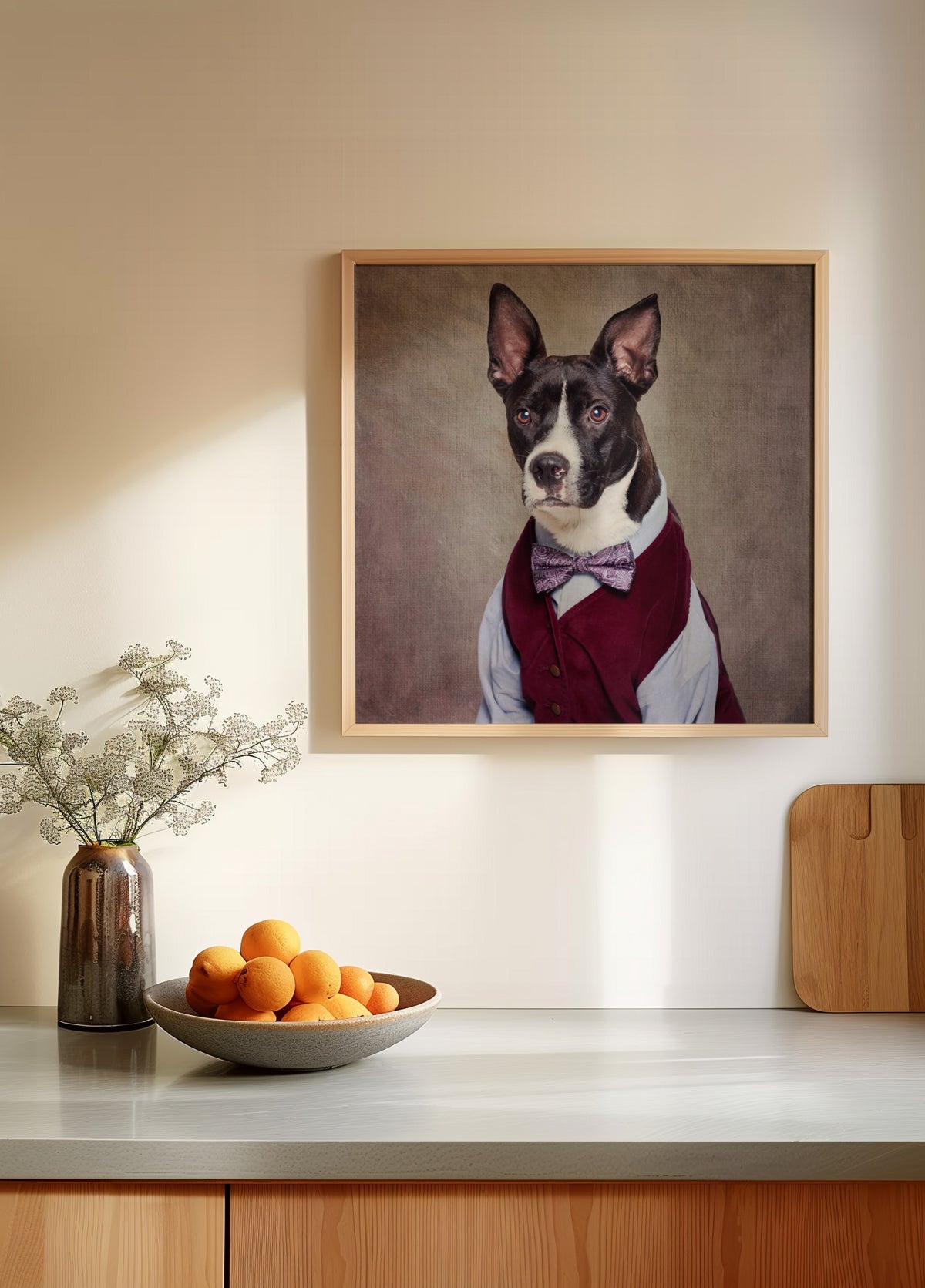 Perro apuesto en chaleco
