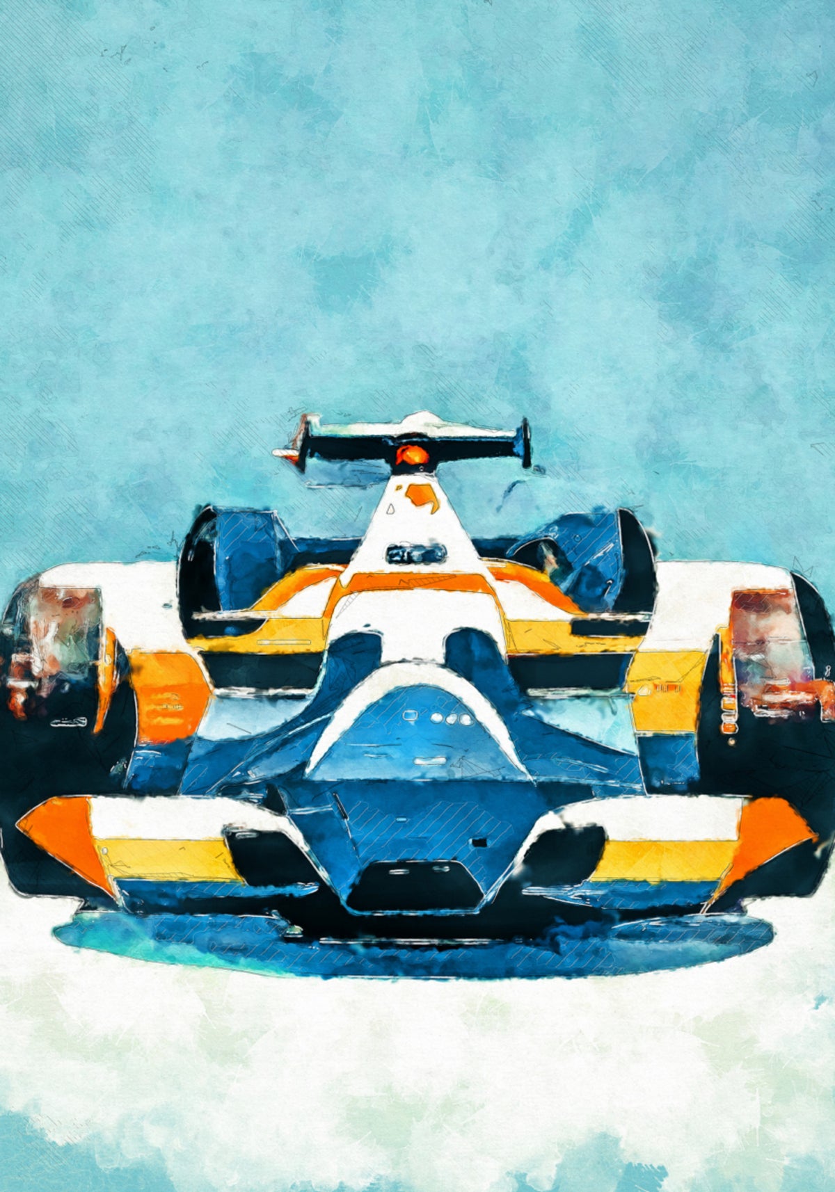 Coche de carreras de fórmula dinámica
