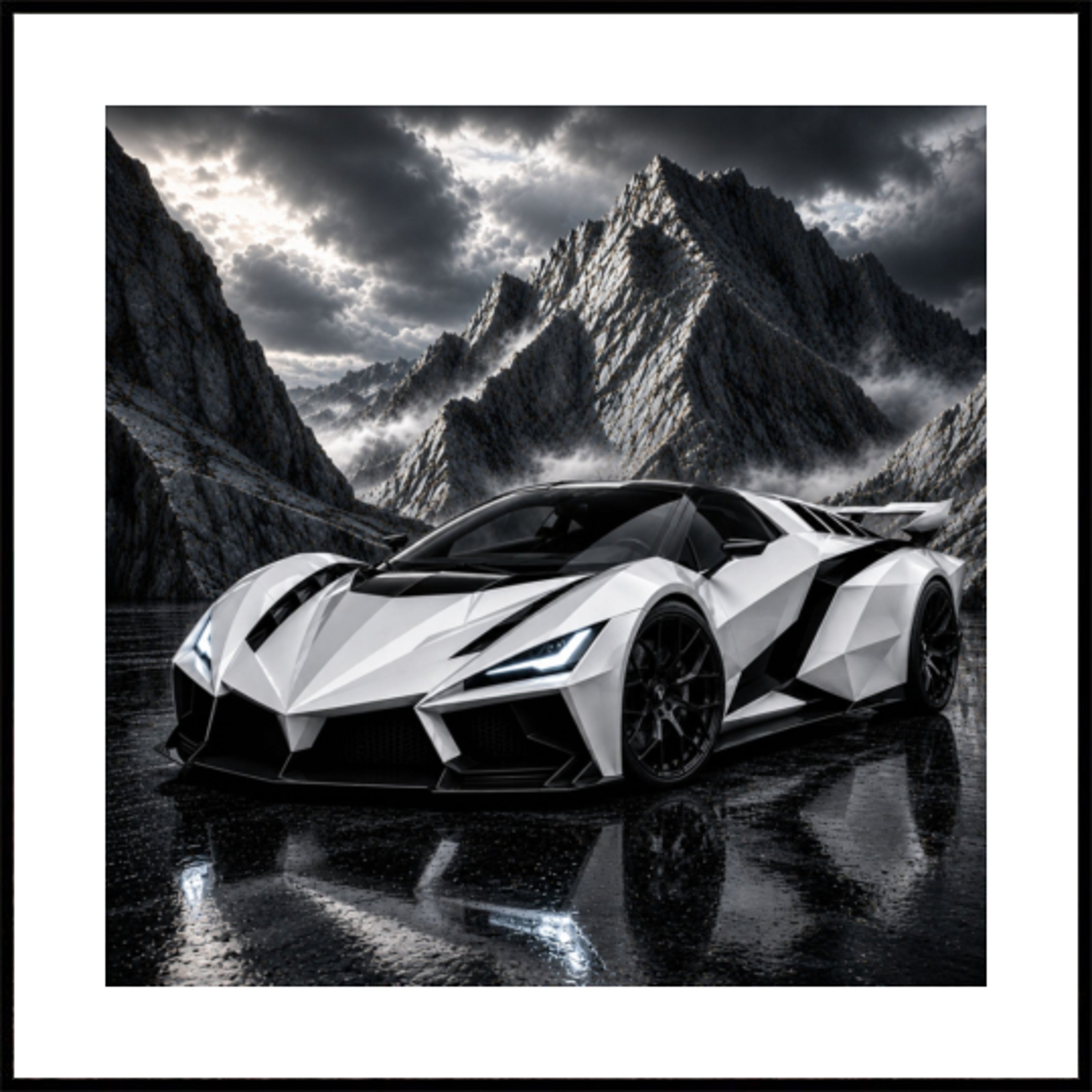 Hipercoche de montaña blanca