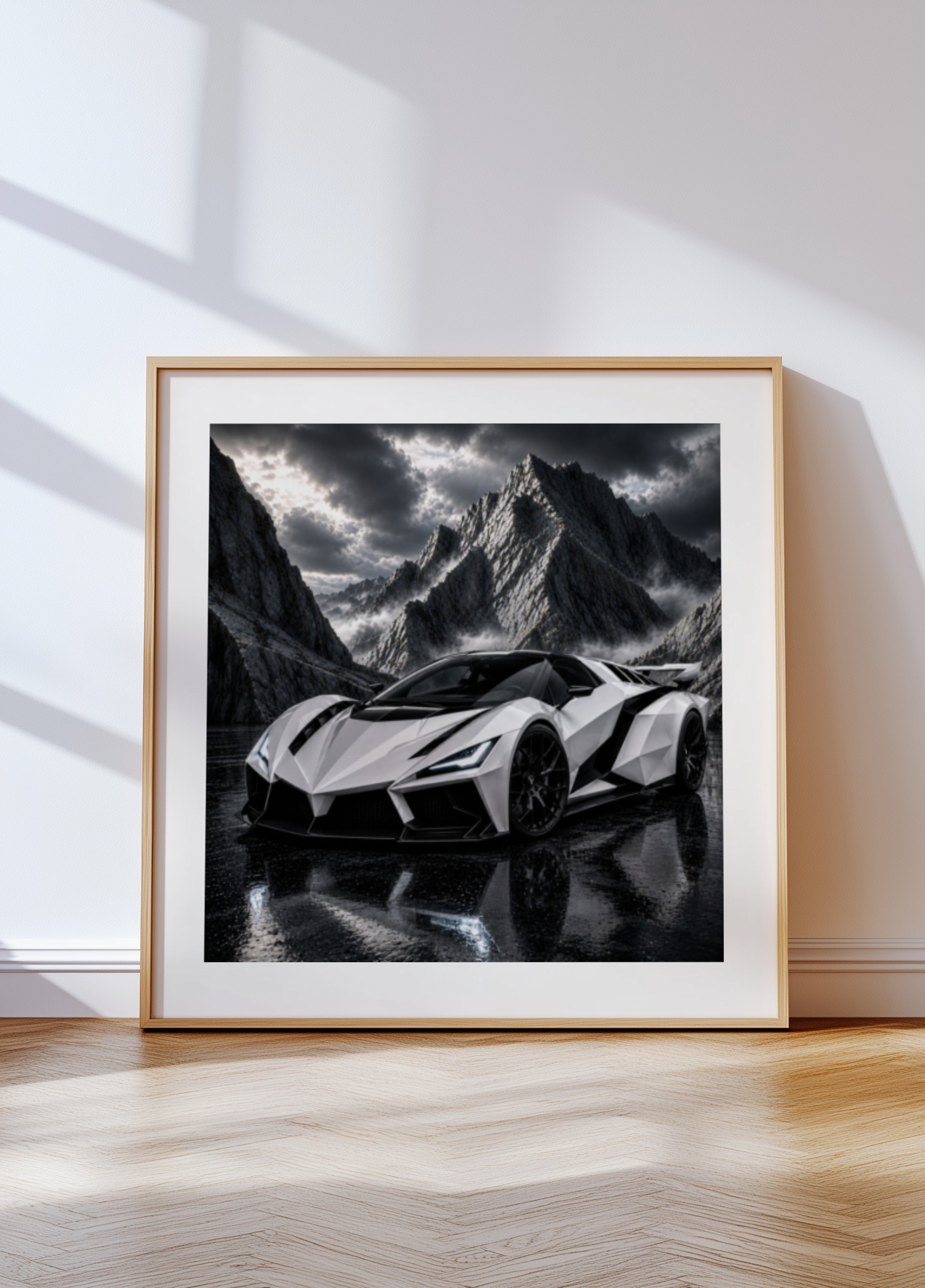 Hipercoche de montaña blanca