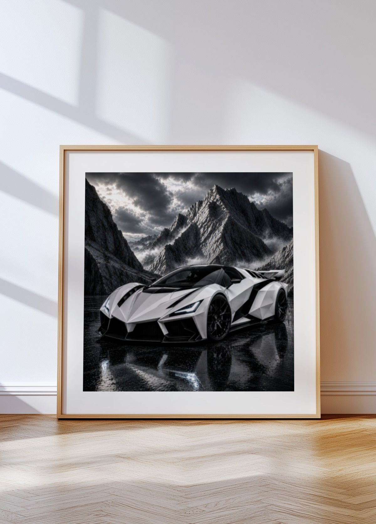 Hipercoche de montaña blanca