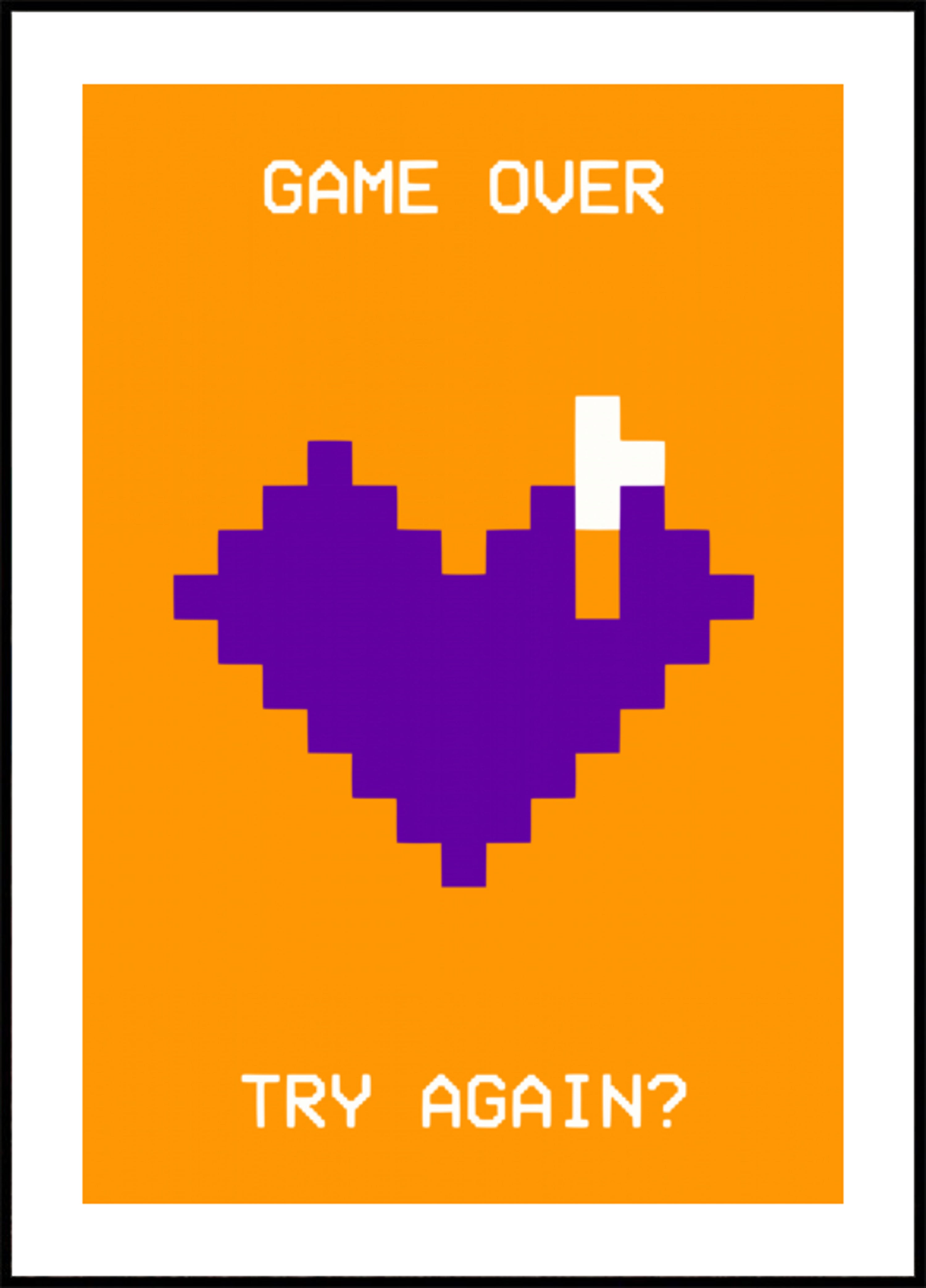 Juego retro sobre corazón