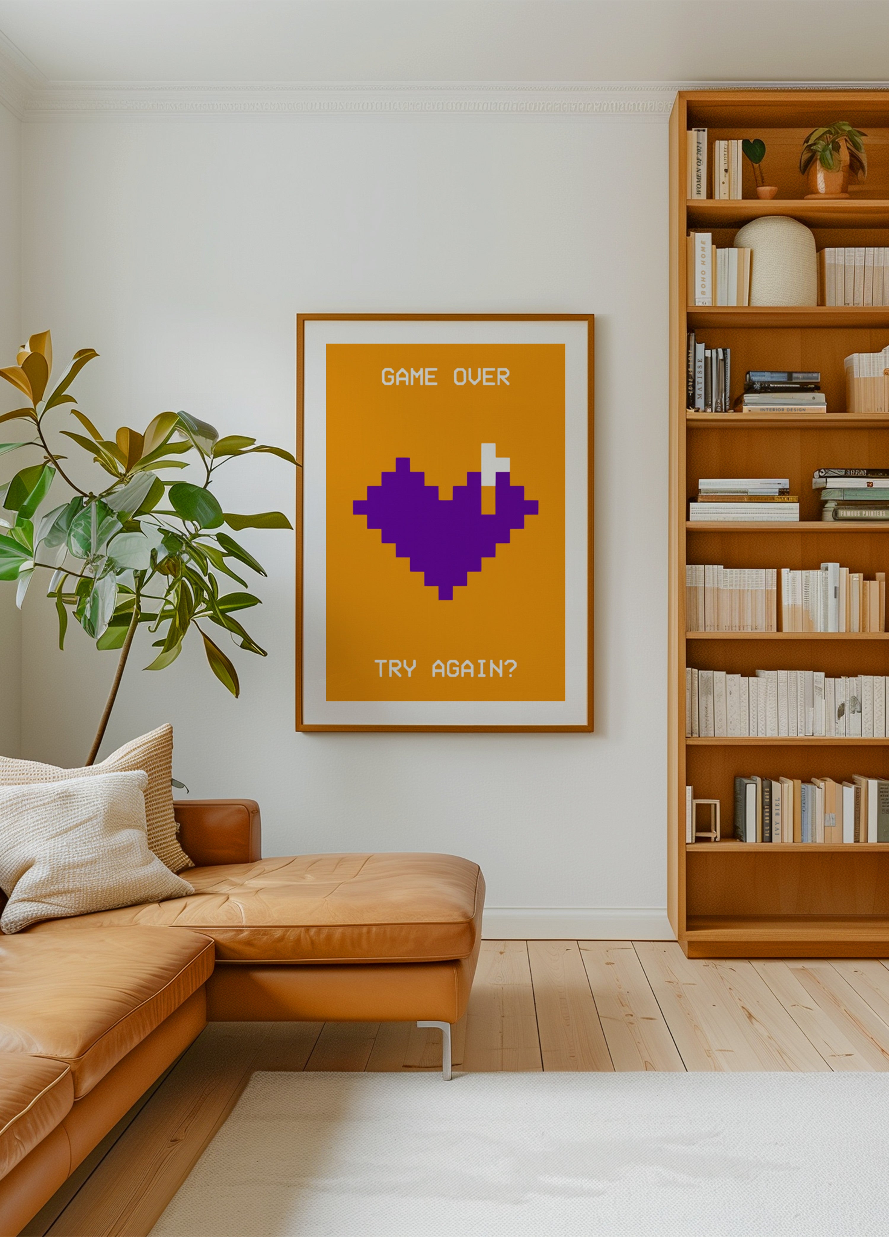 Juego retro sobre corazón