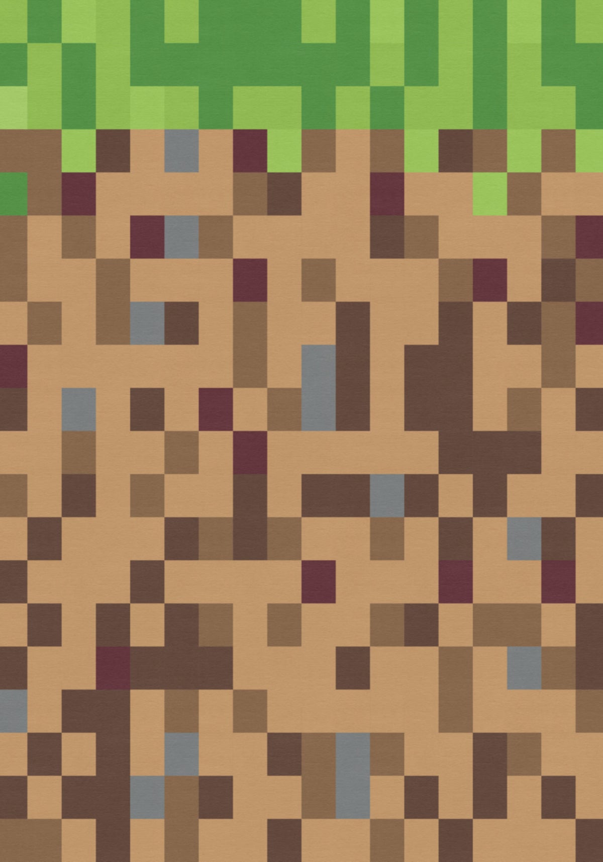 Pixel Grass Block - Posterbox