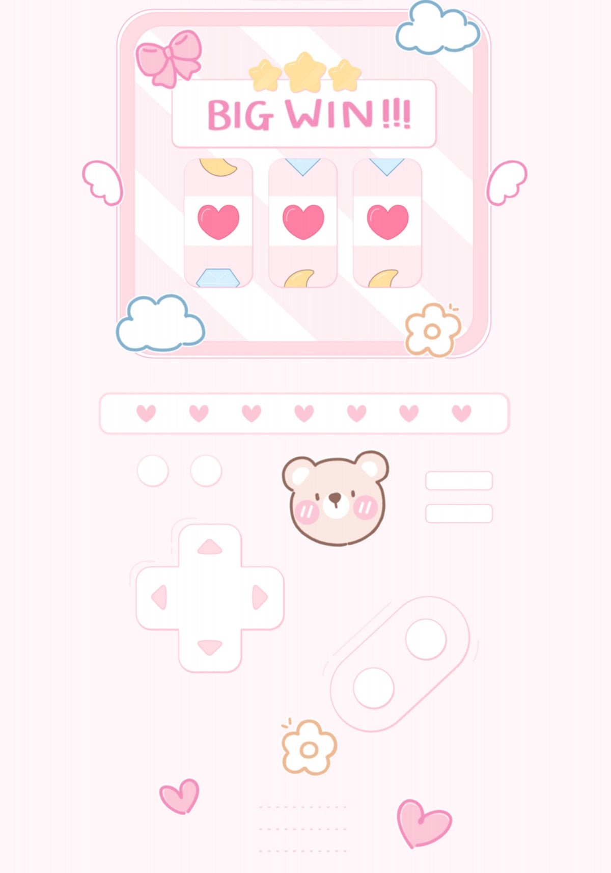 Cute Pink Game Win - Posterbox