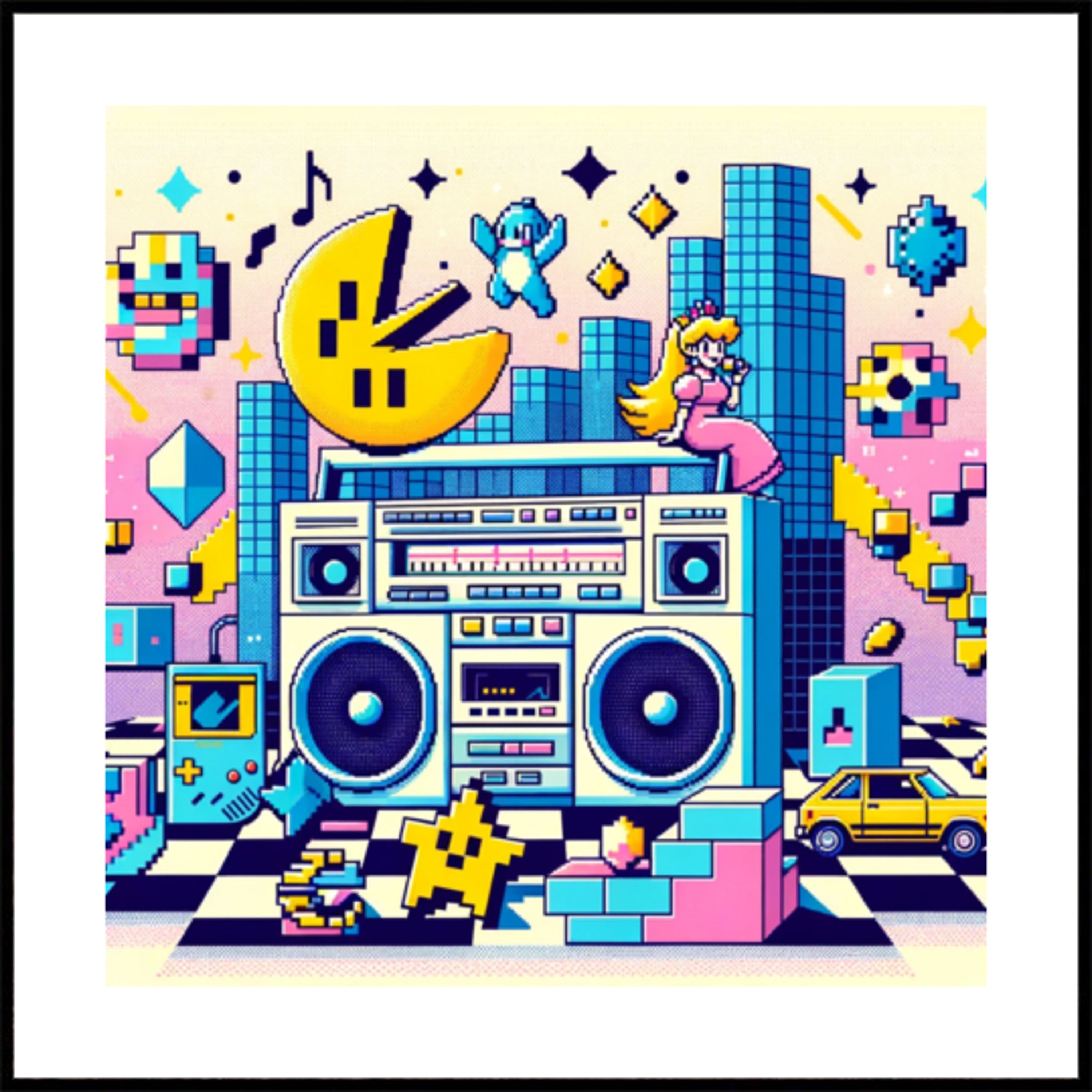 Fiesta de píxeles retro