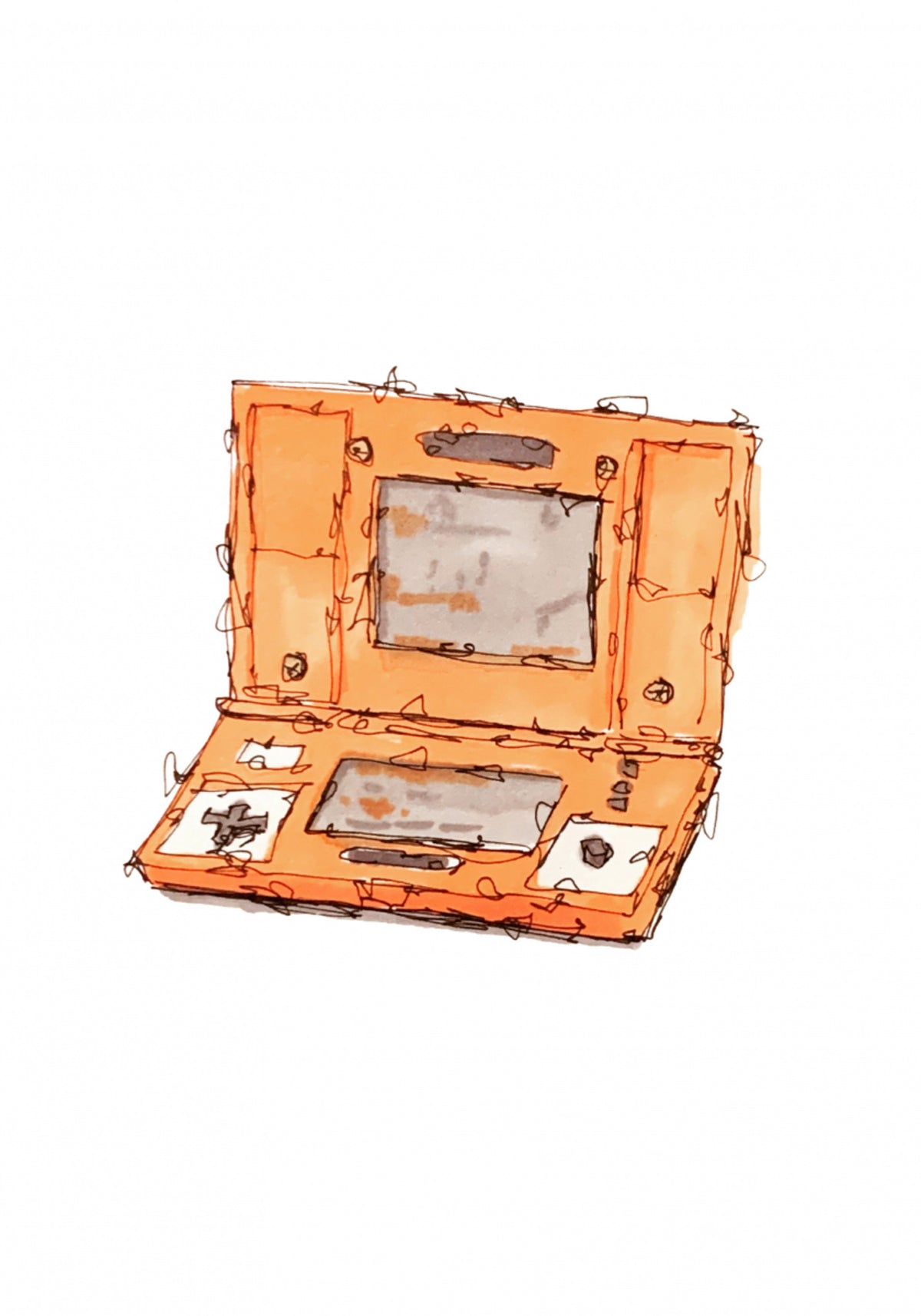 Retro Handheld Game Sketch - Posterbox
