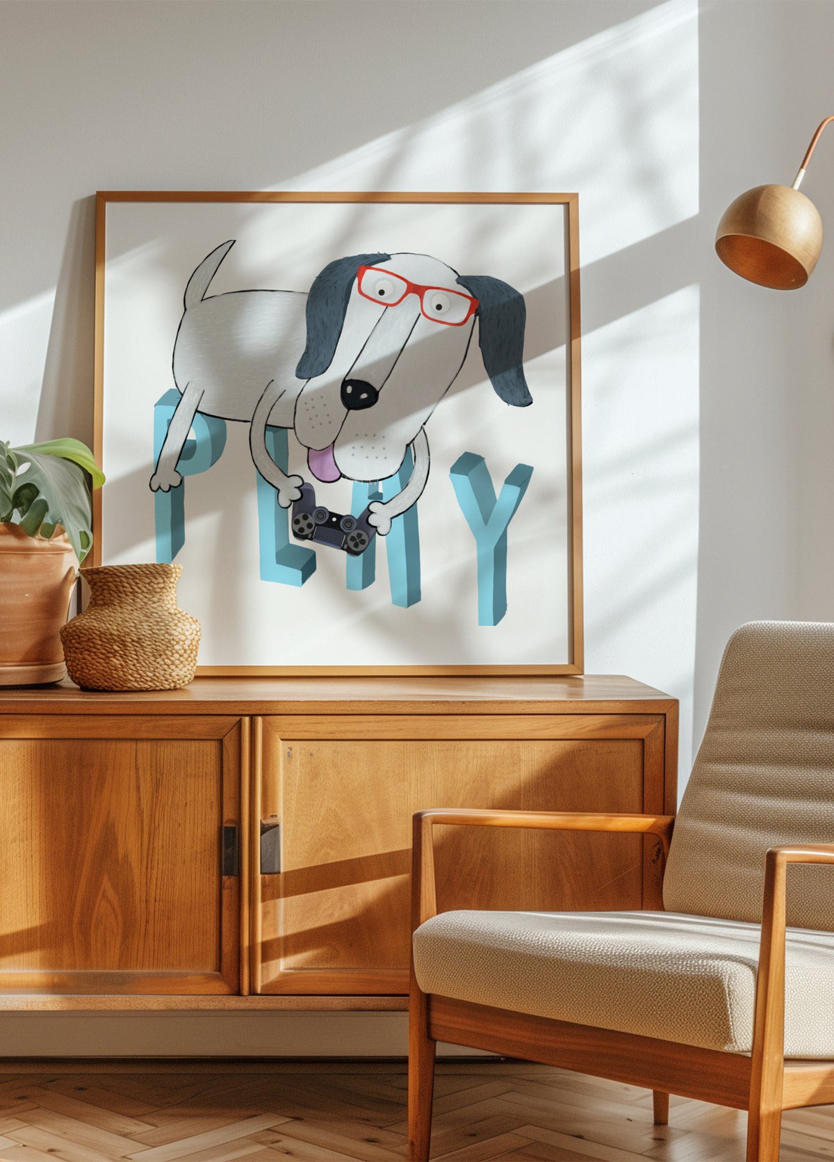Dog Gamer Play - Posterbox