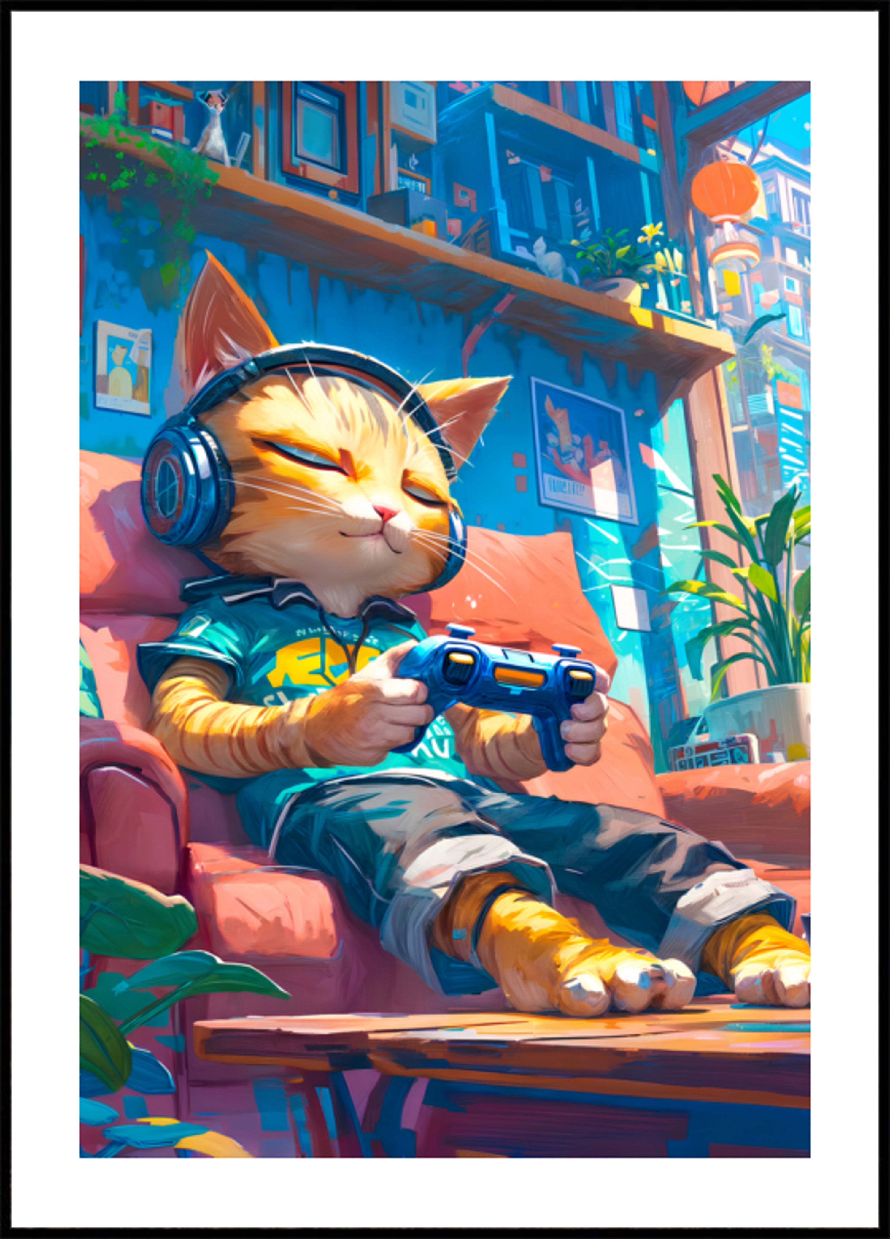 Gato jugador acogedor