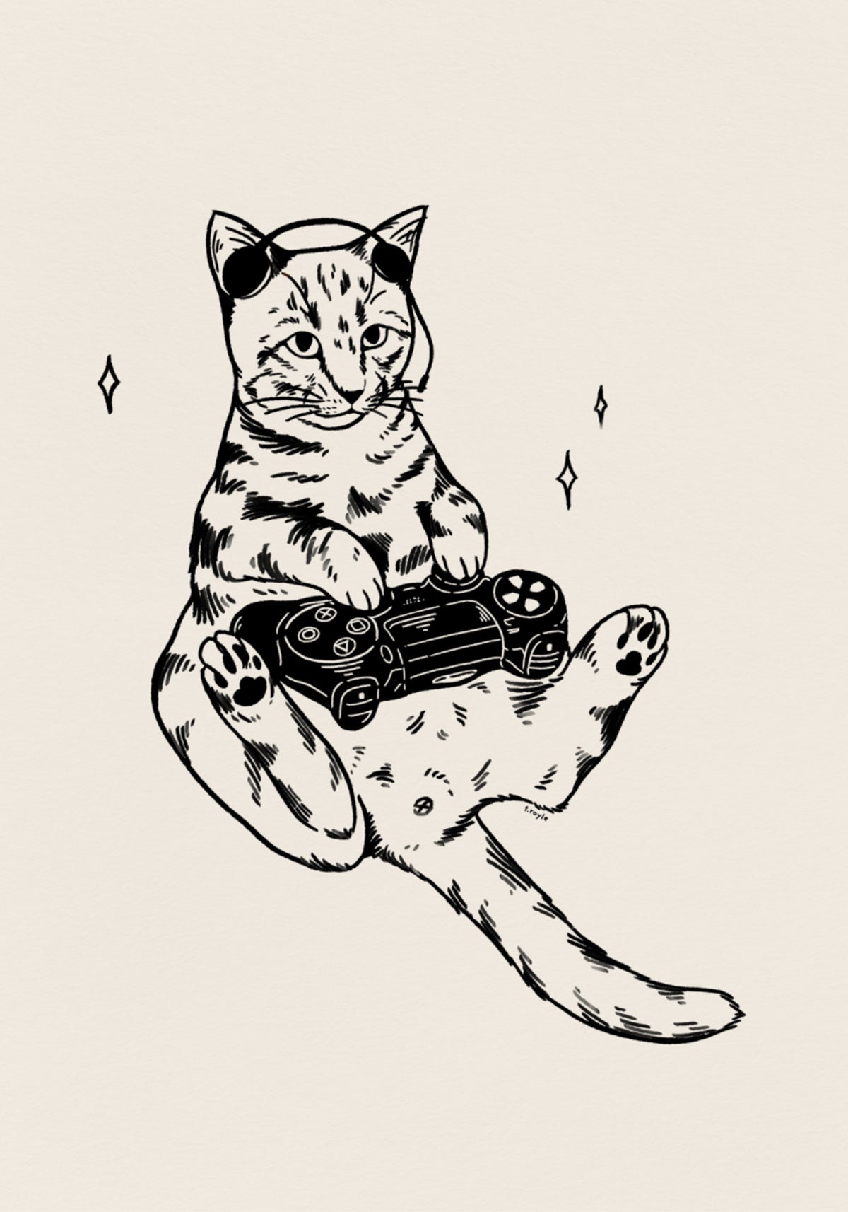 Chill Gamer Cat - Posterbox