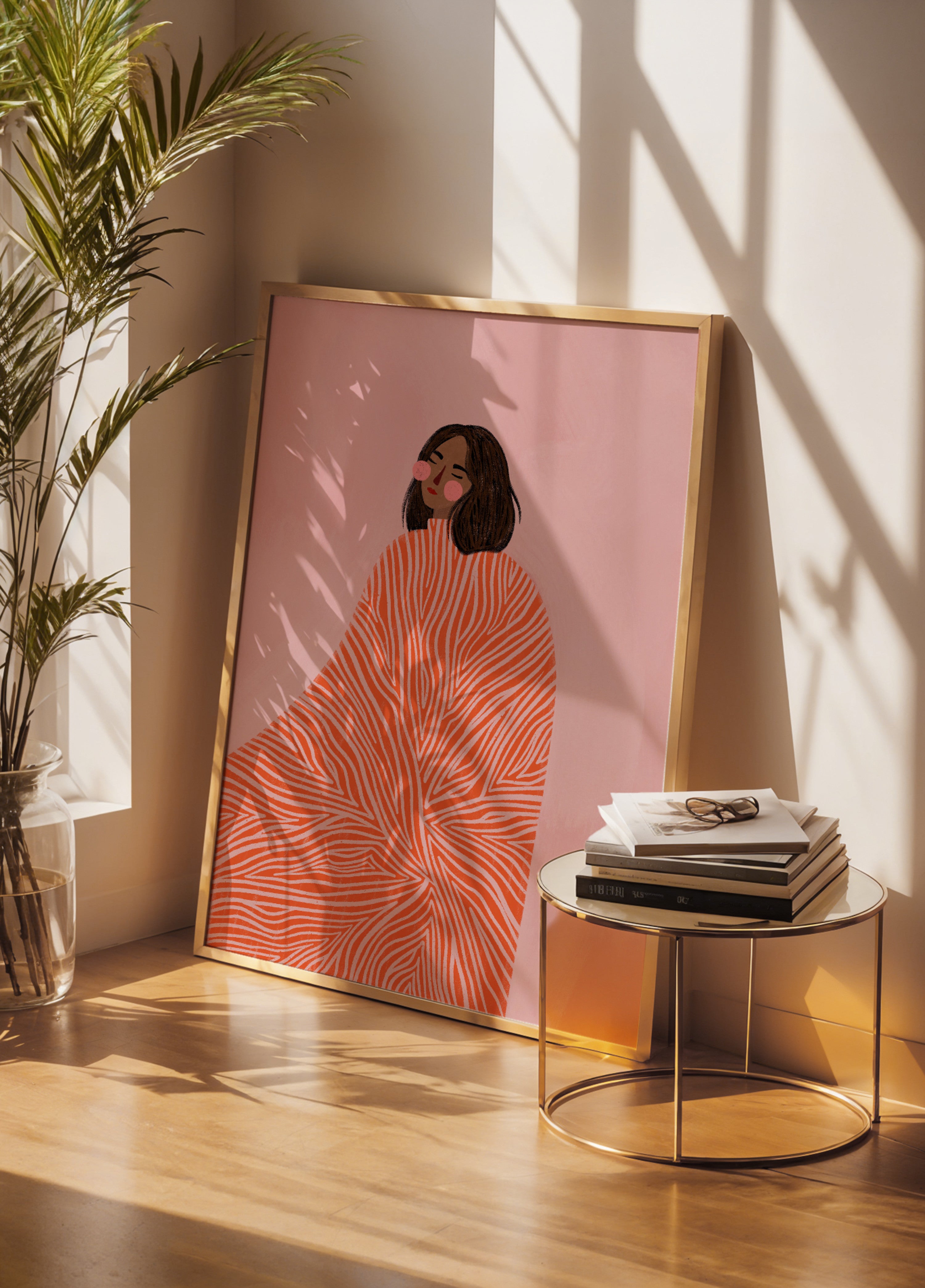 Retrato rosa de ensueño