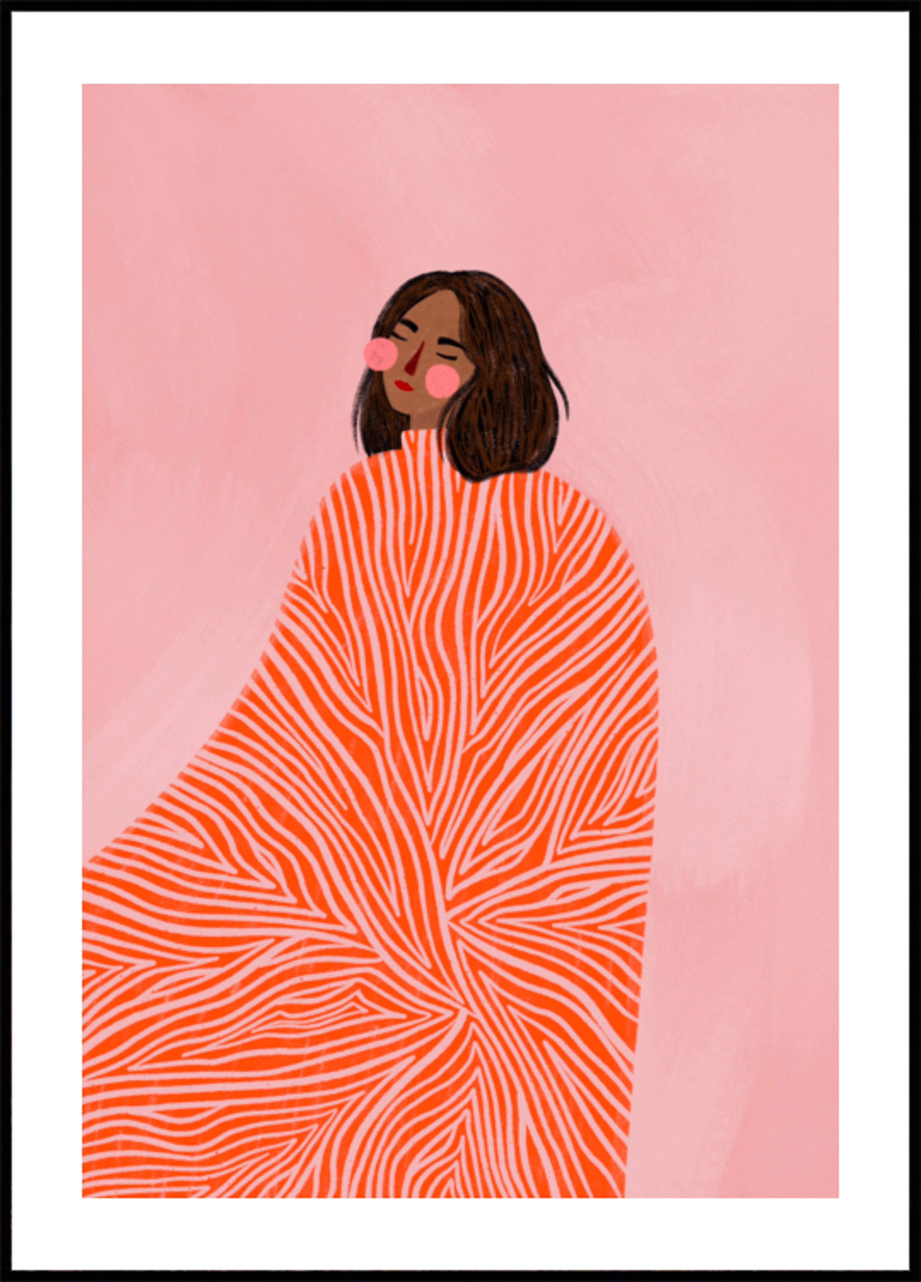 Retrato rosa de ensueño