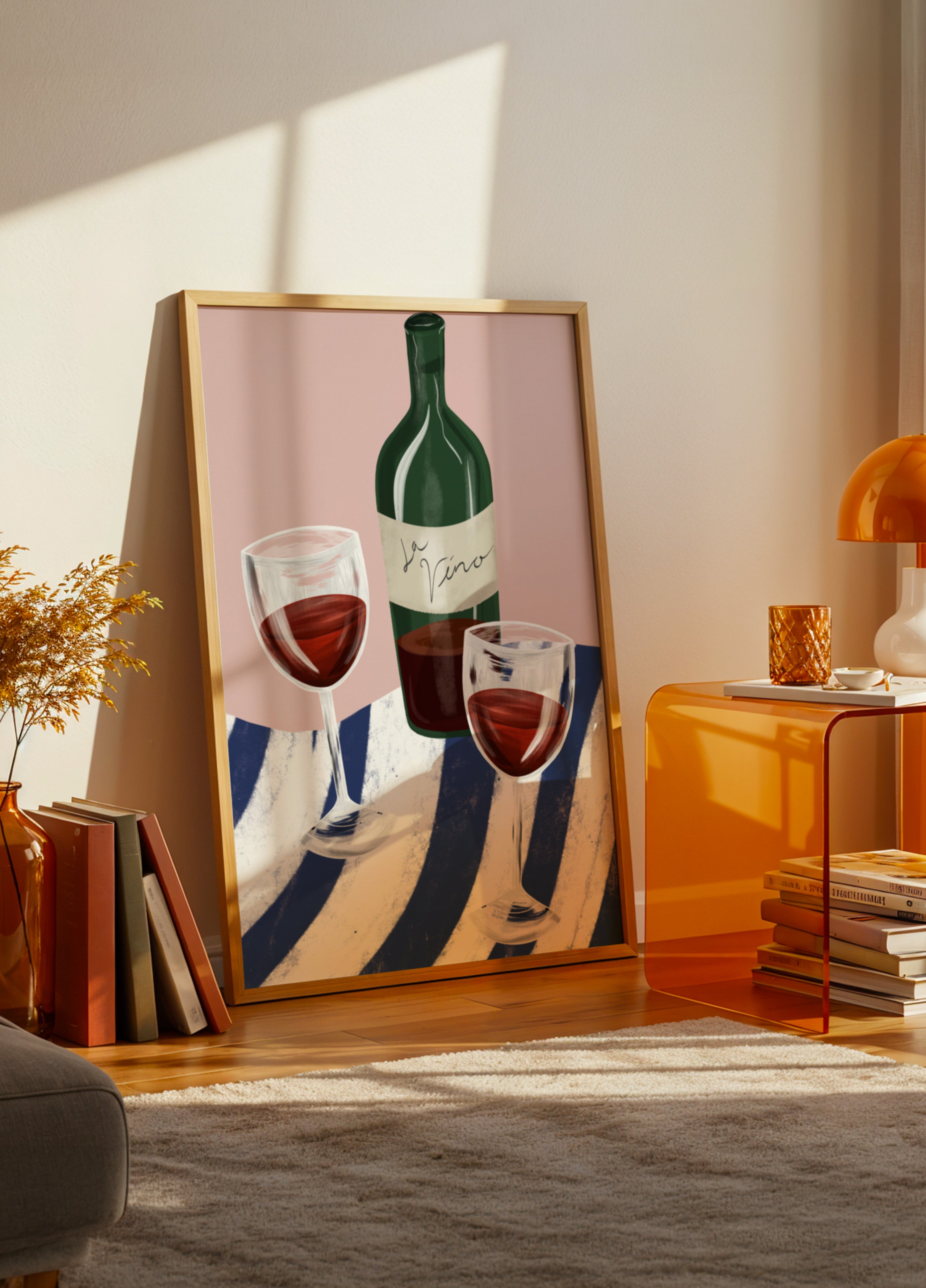 Bodegón de vino tinto