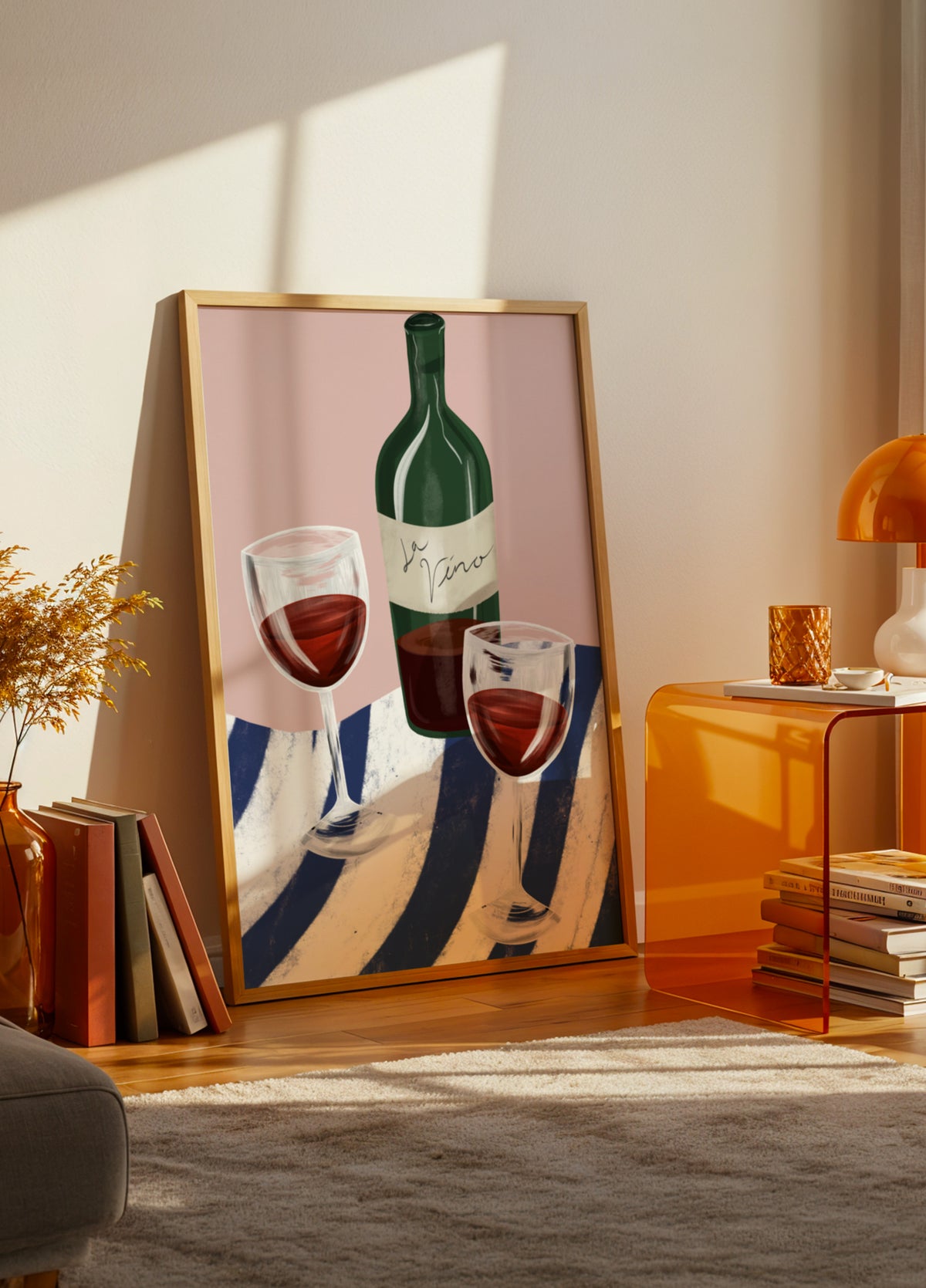Bodegón de vino tinto