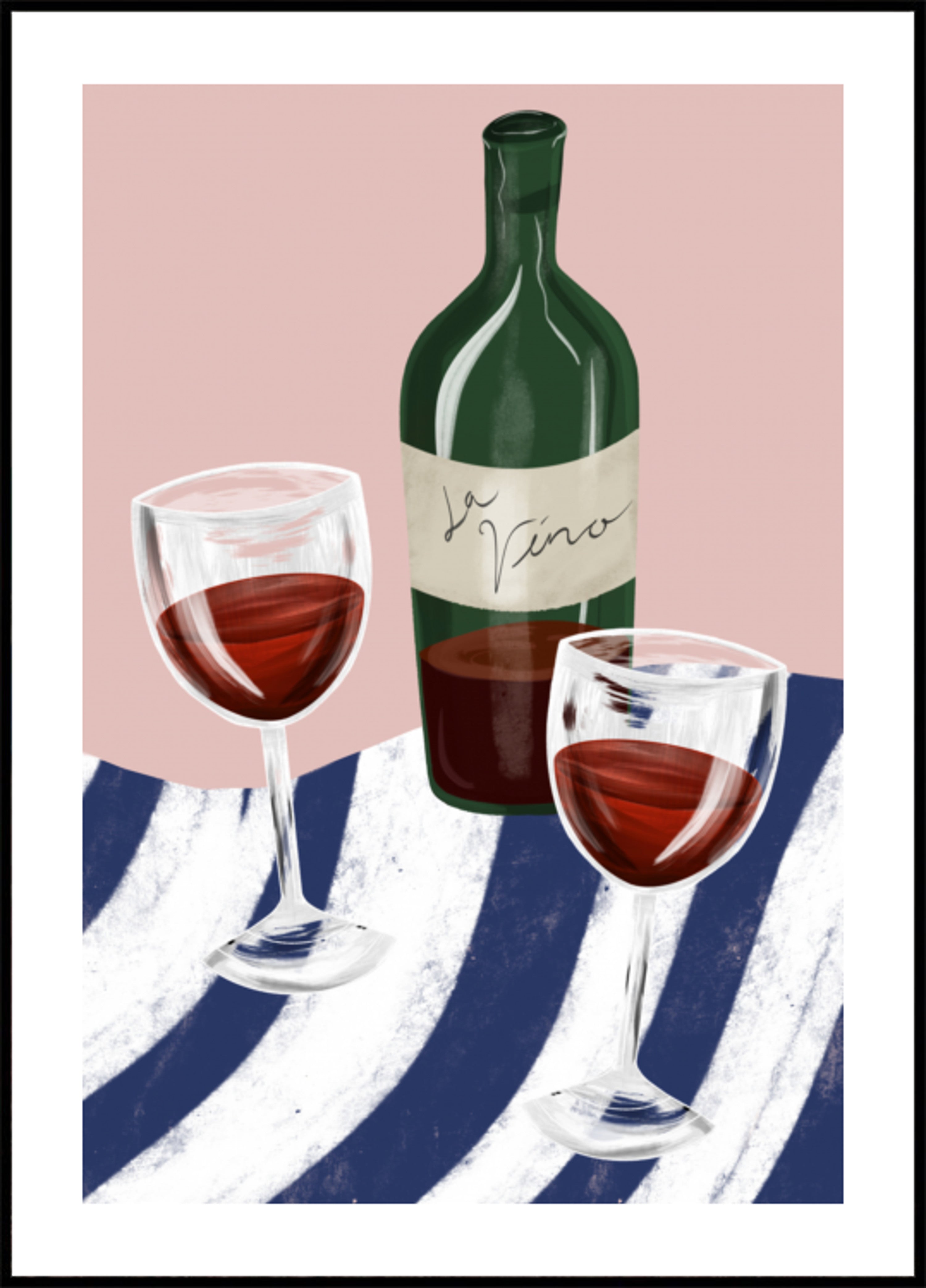 Bodegón de vino tinto