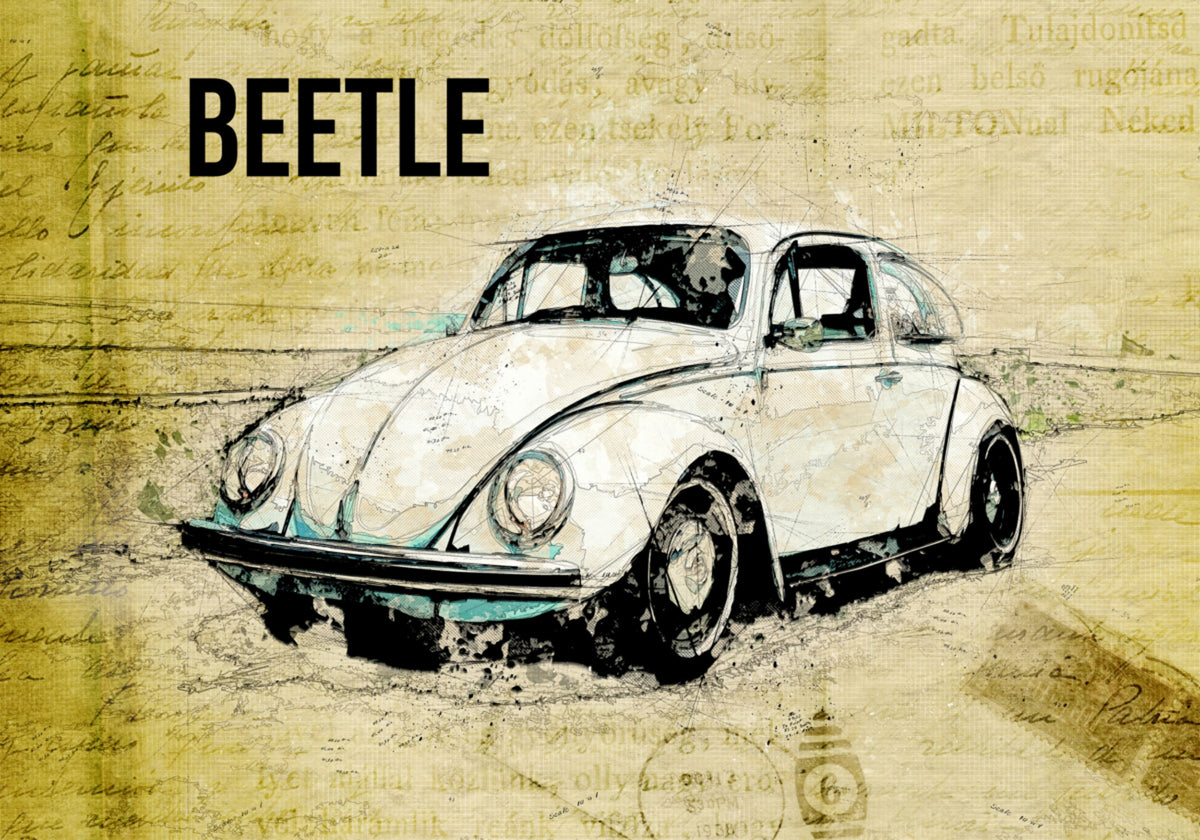 Bosquejo de coche antiguo