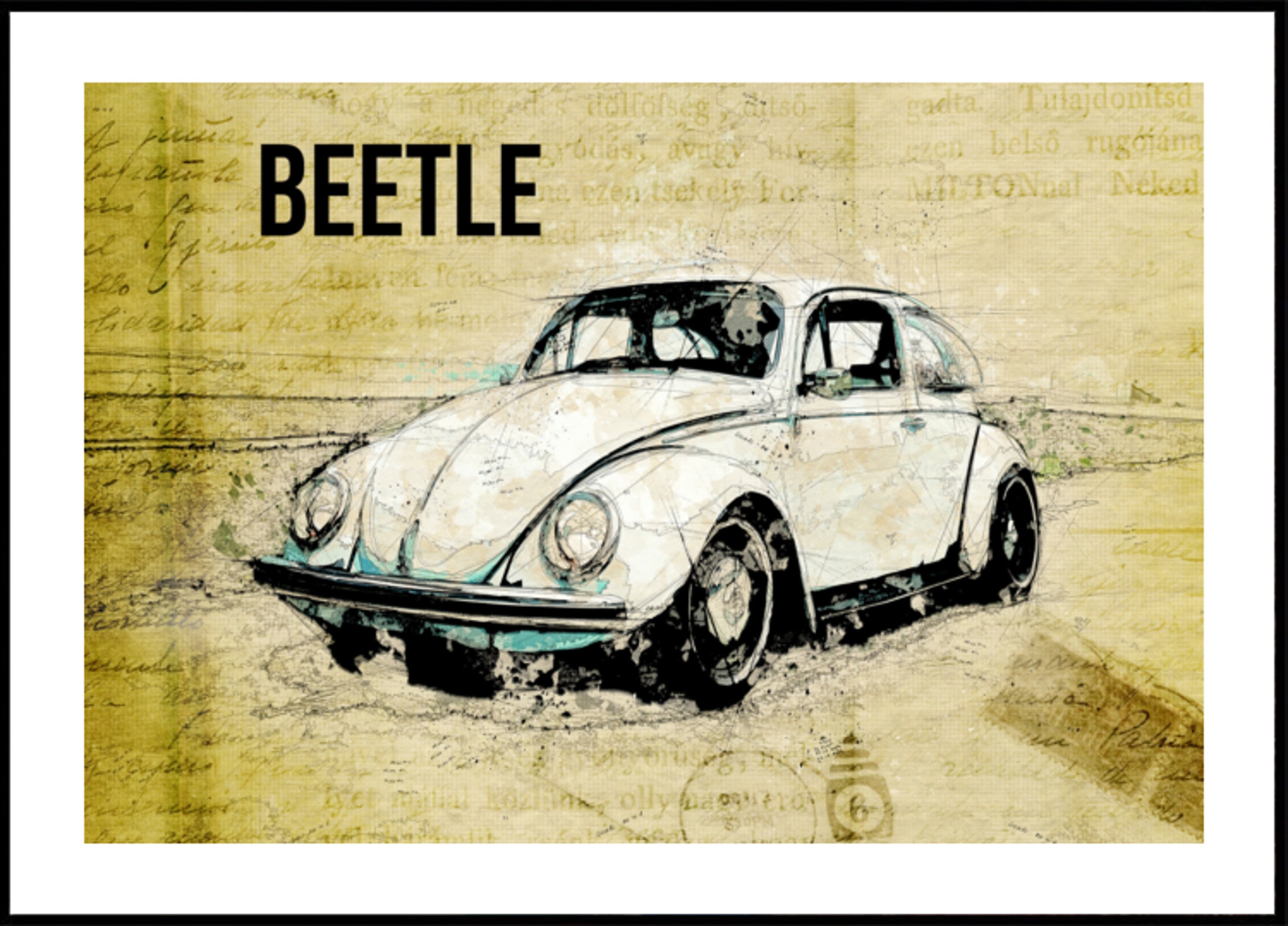 Bosquejo de coche antiguo