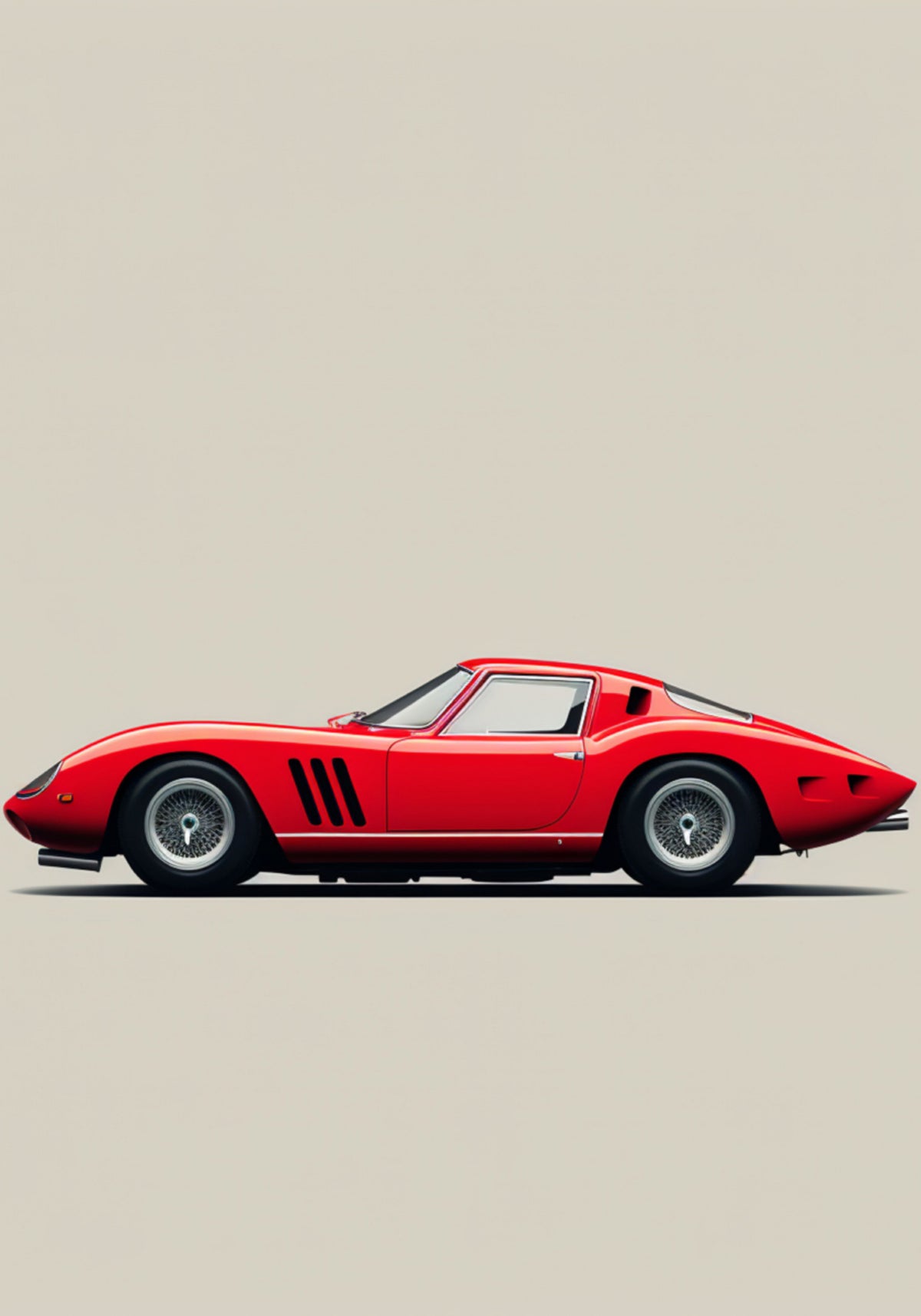 Coche deportivo rojo elegante