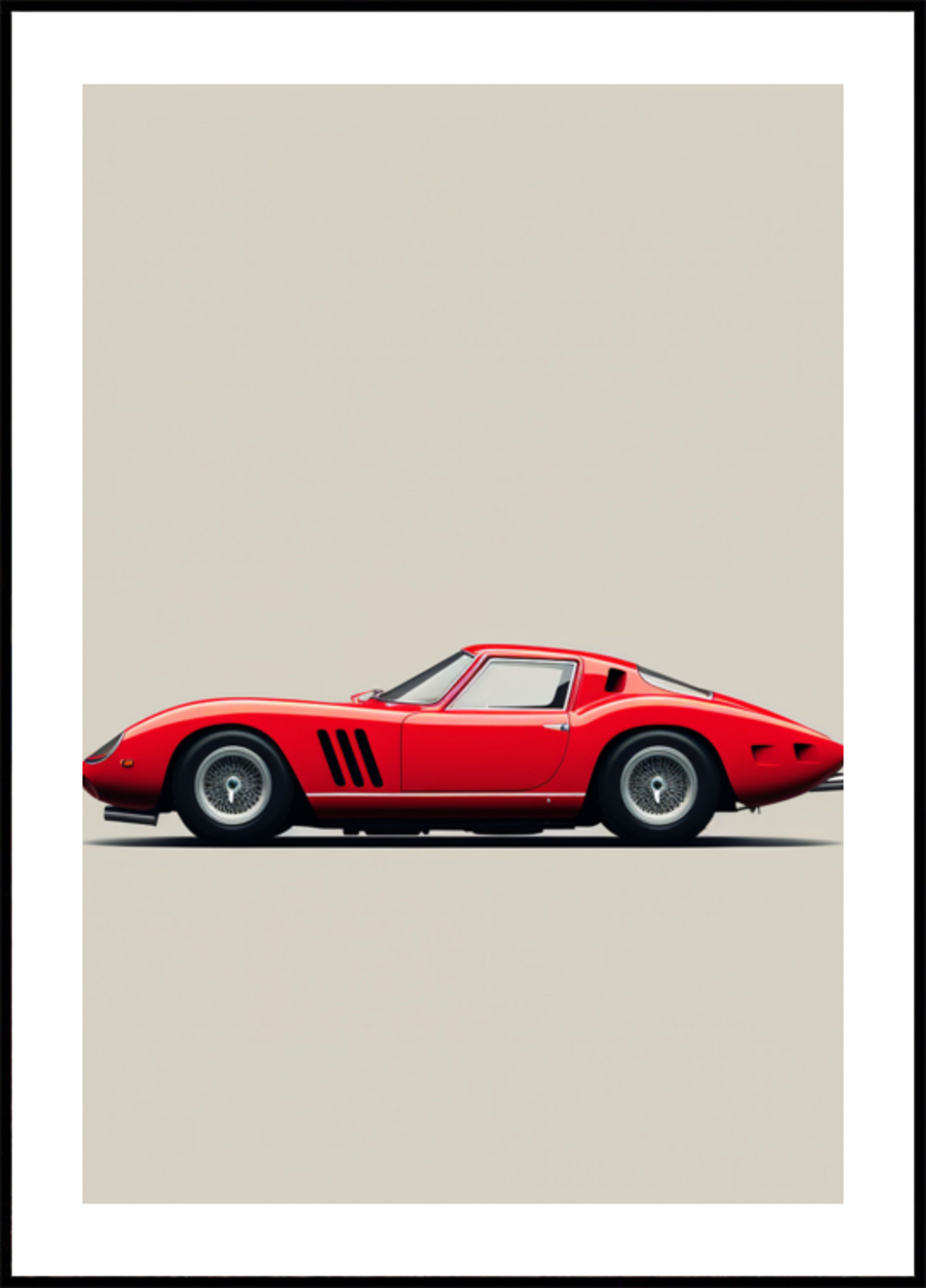 Coche deportivo rojo elegante
