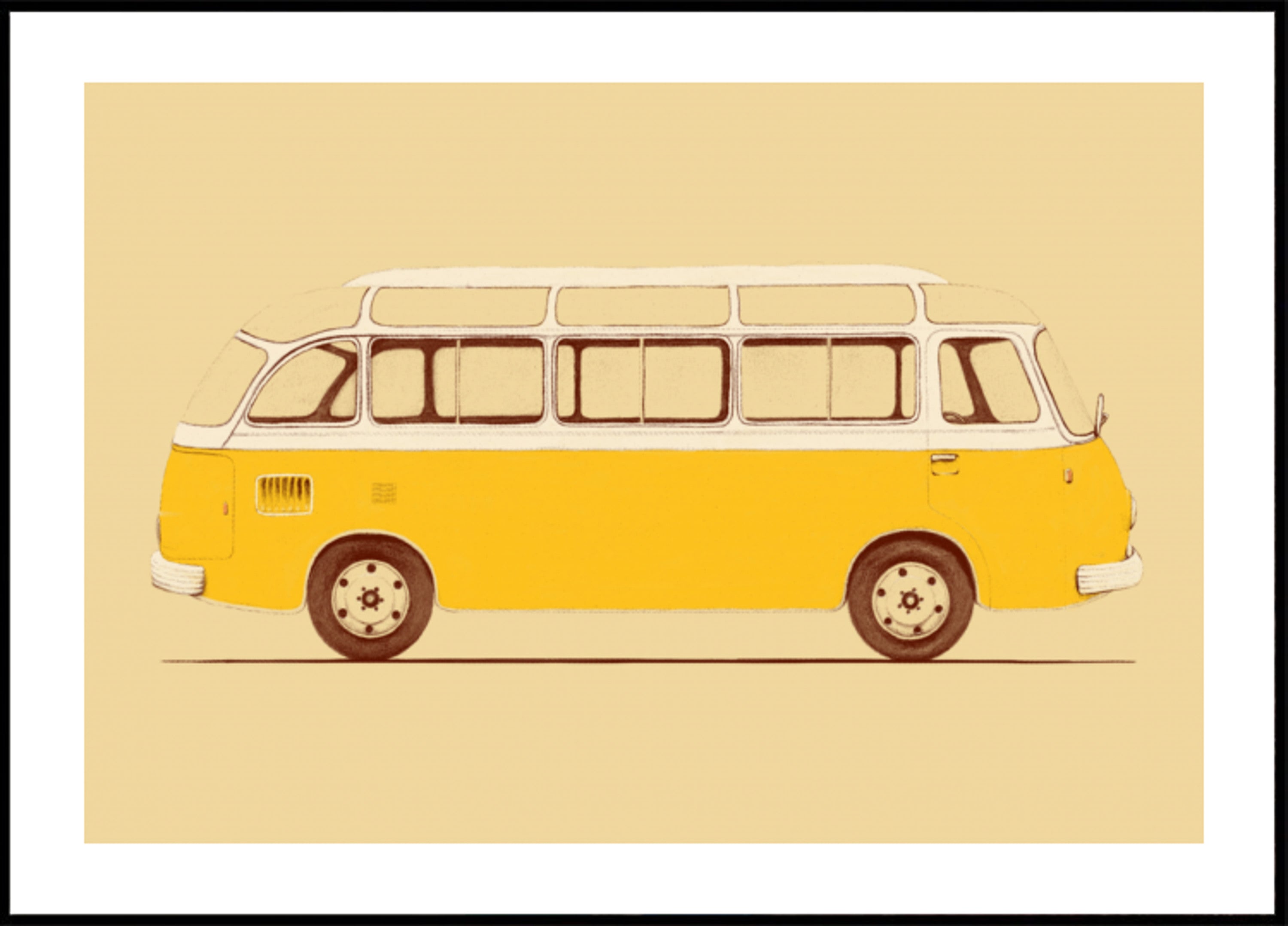 Autobús amarillo vintage