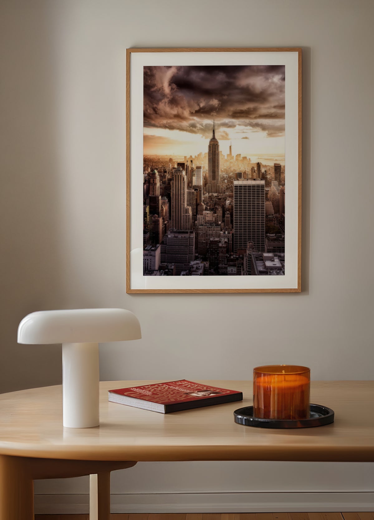 Dramático horizonte de la ciudad de Nueva York