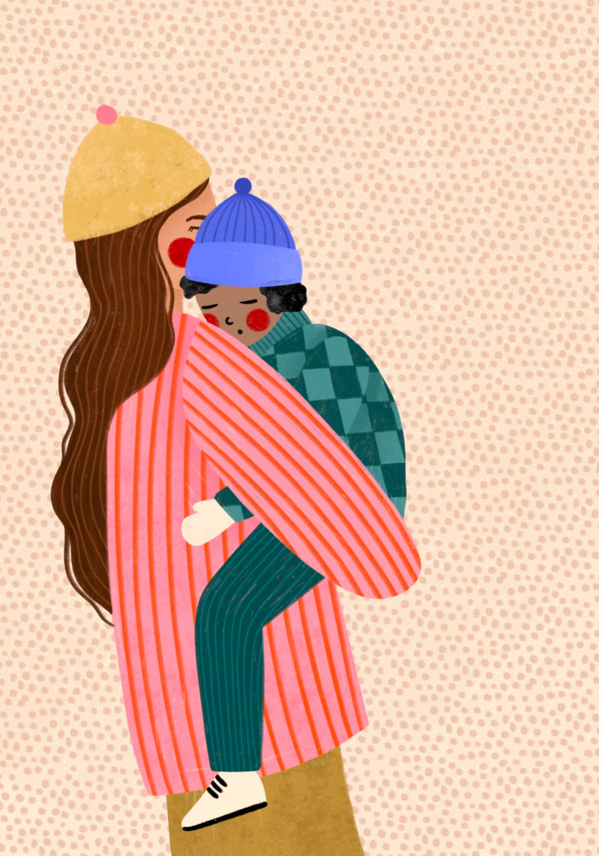 Abrazo amoroso de invierno