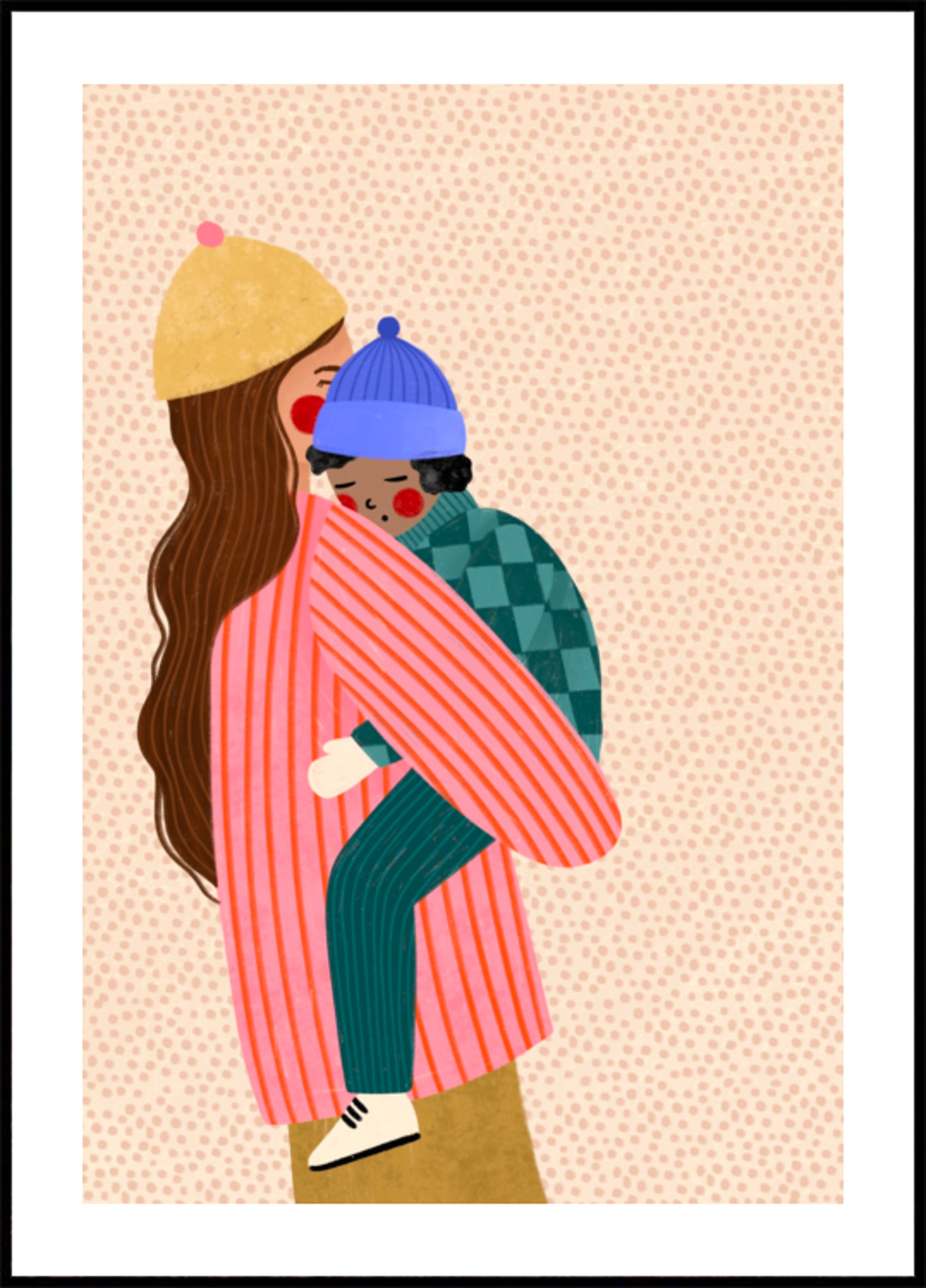 Abrazo amoroso de invierno