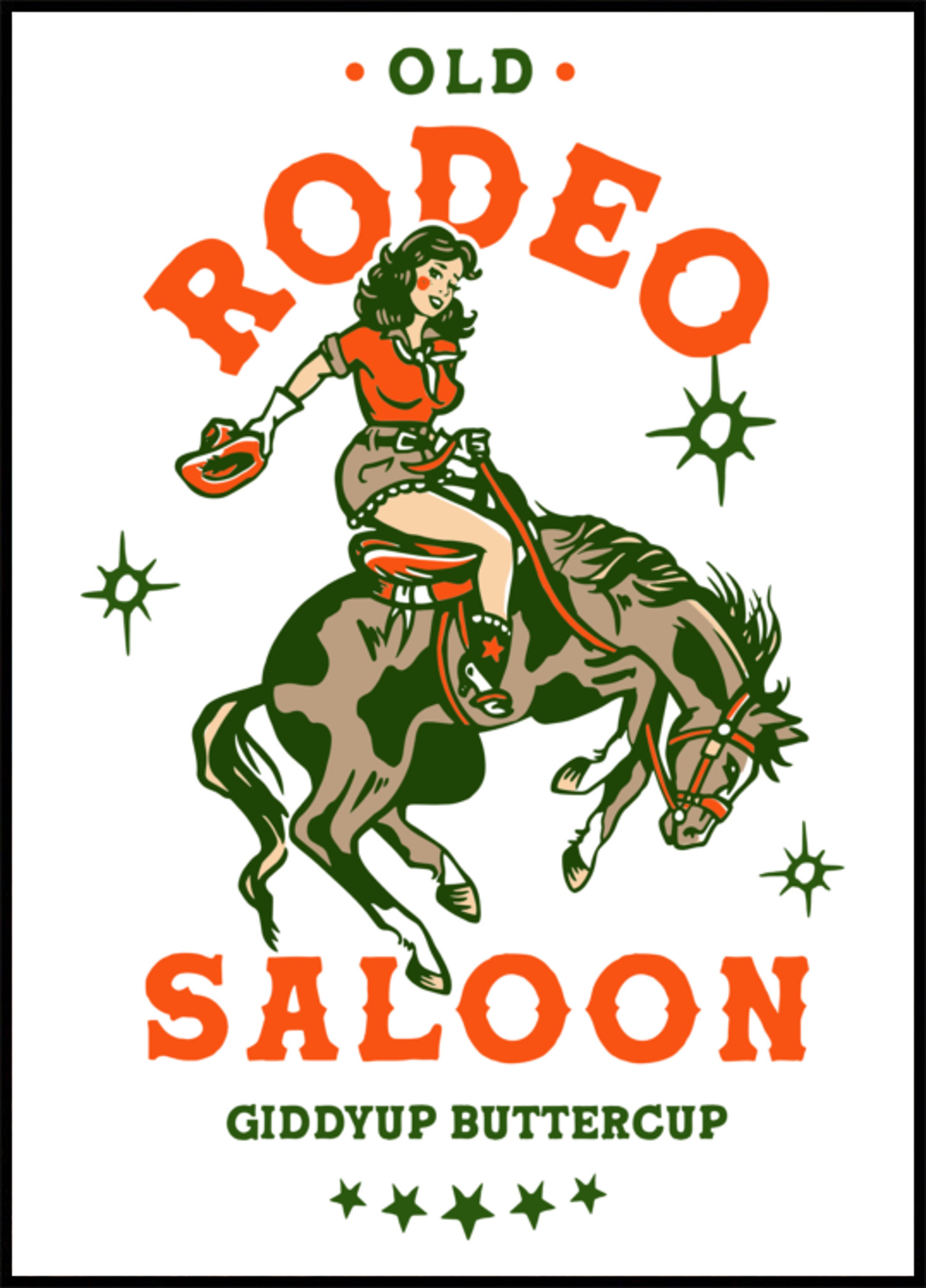 Vieja vaquera del salón de rodeo: Giddyup Buttercup