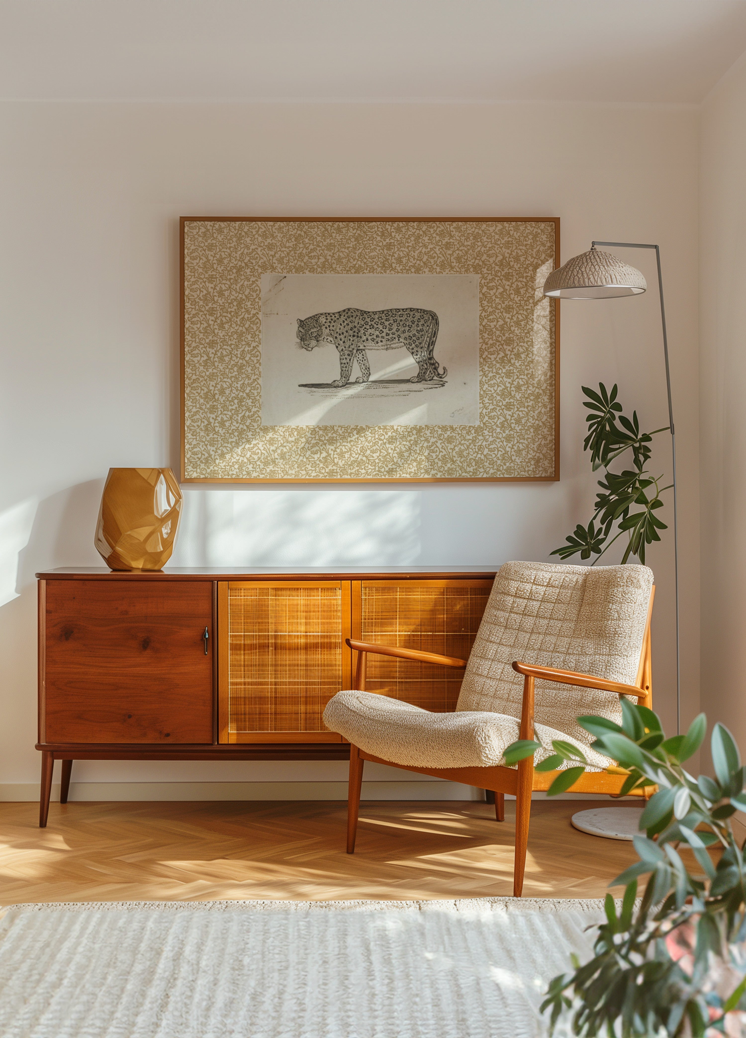 Bosquejo de leopardo vintage