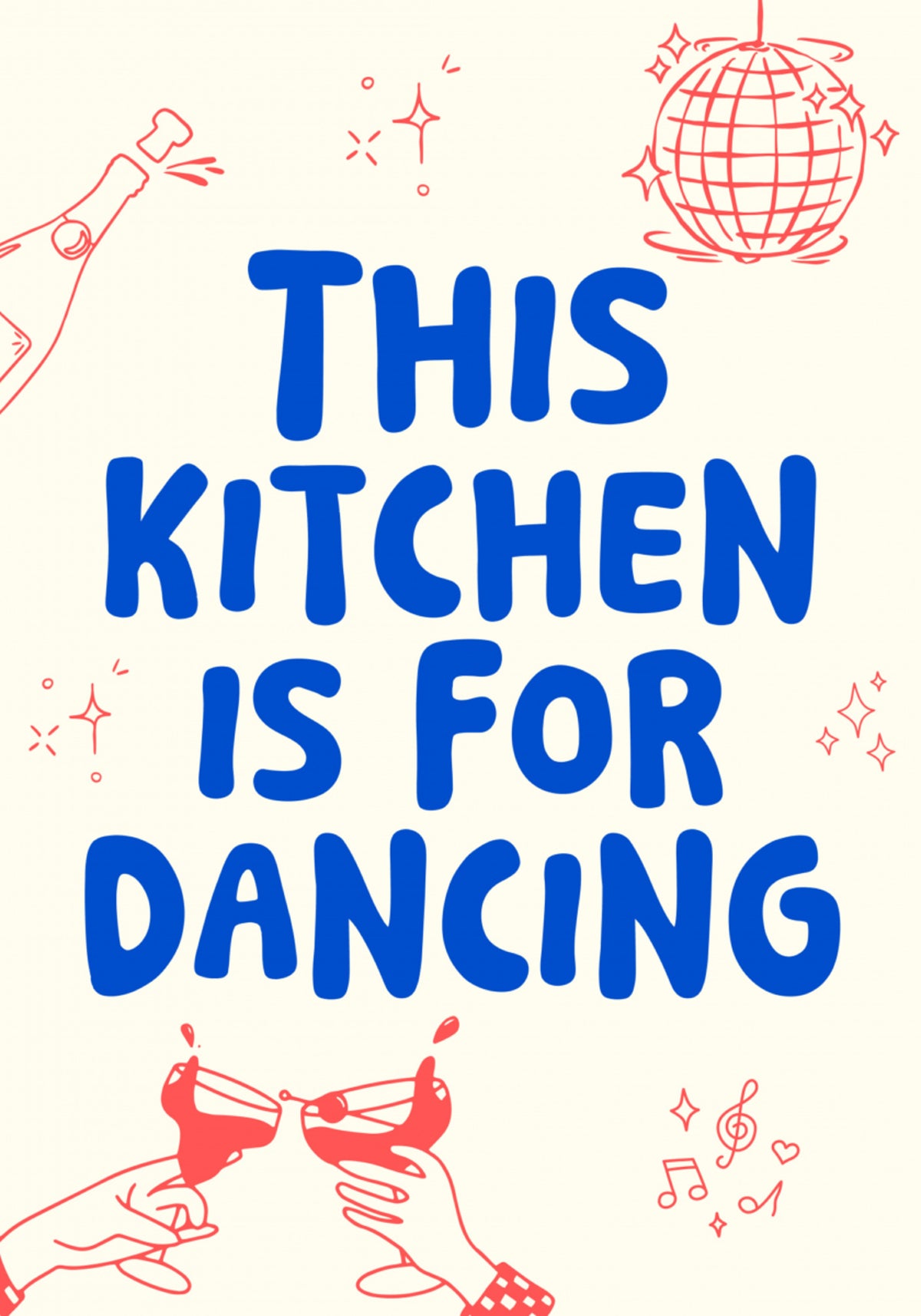 Fiesta de baile en la cocina