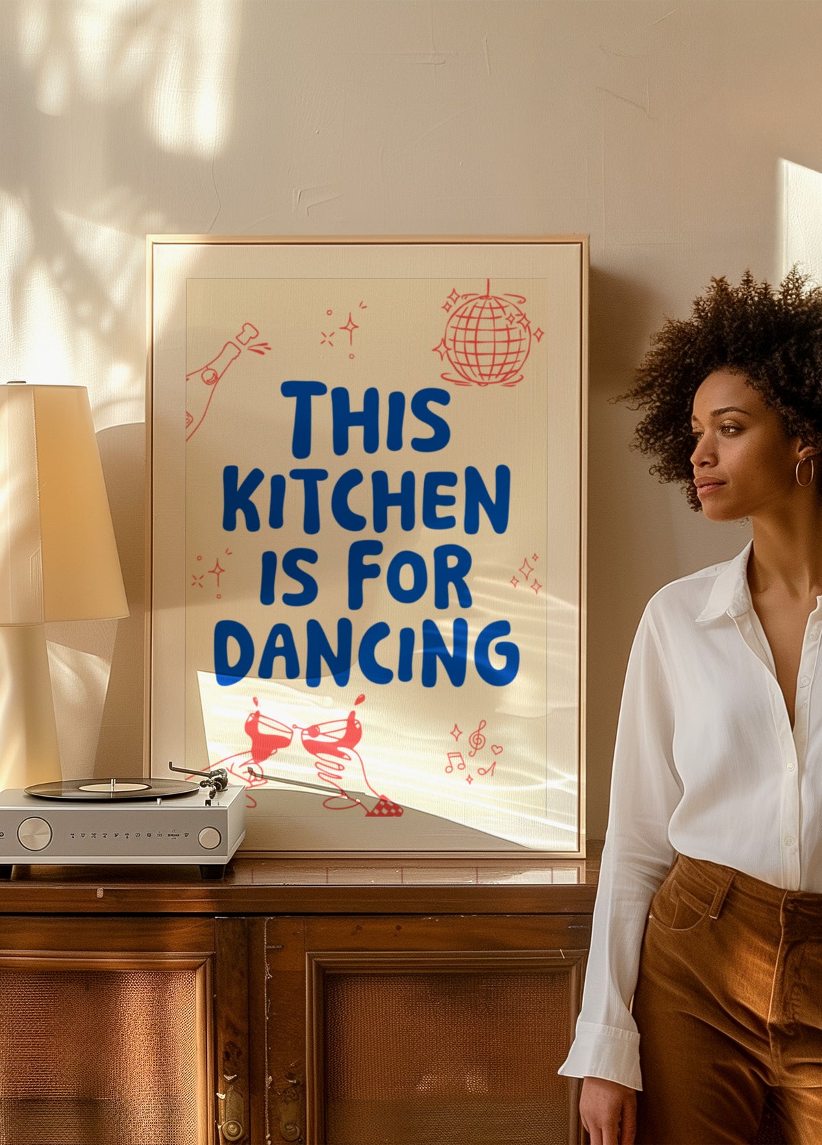 Fiesta de baile en la cocina