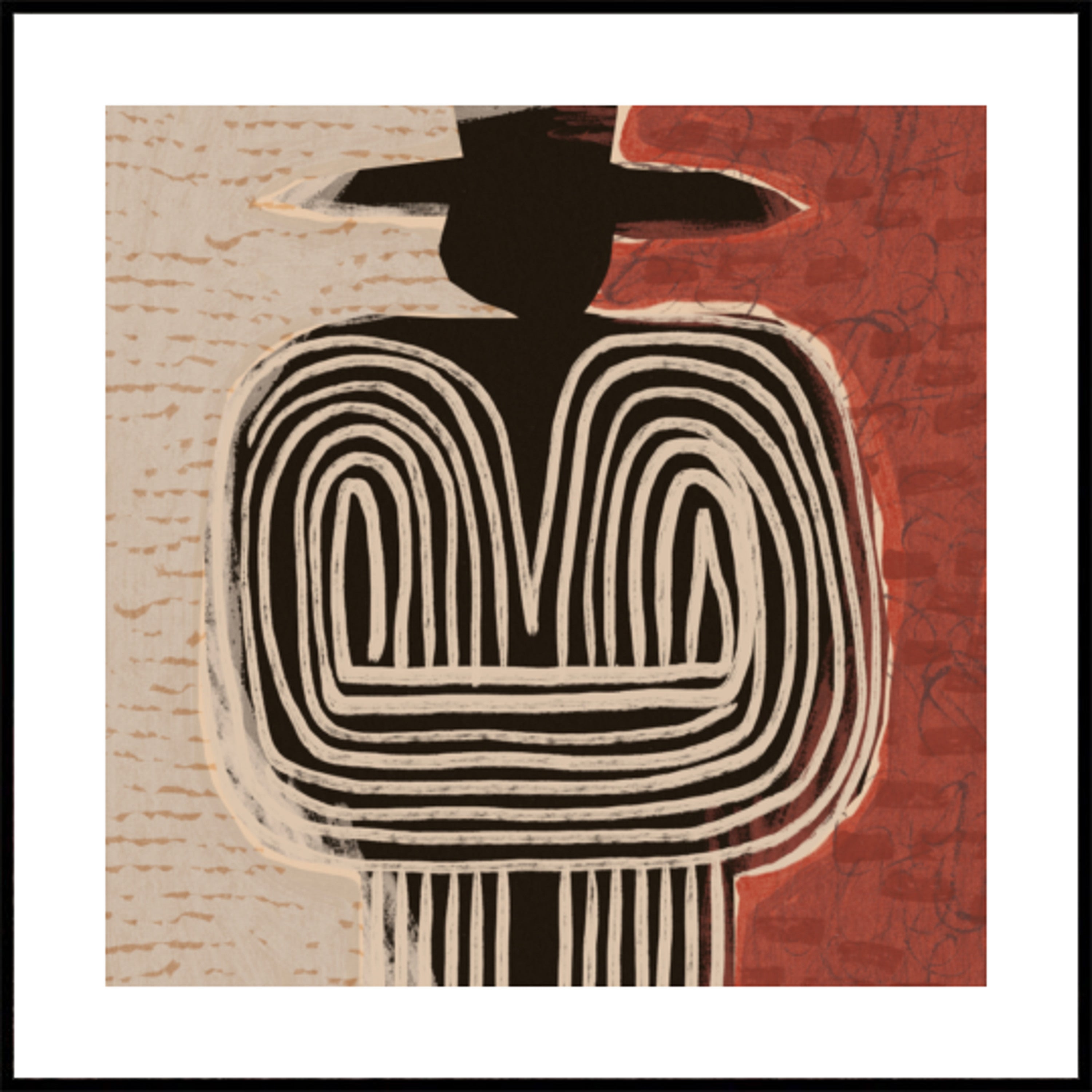 Figura tribal con sombrero