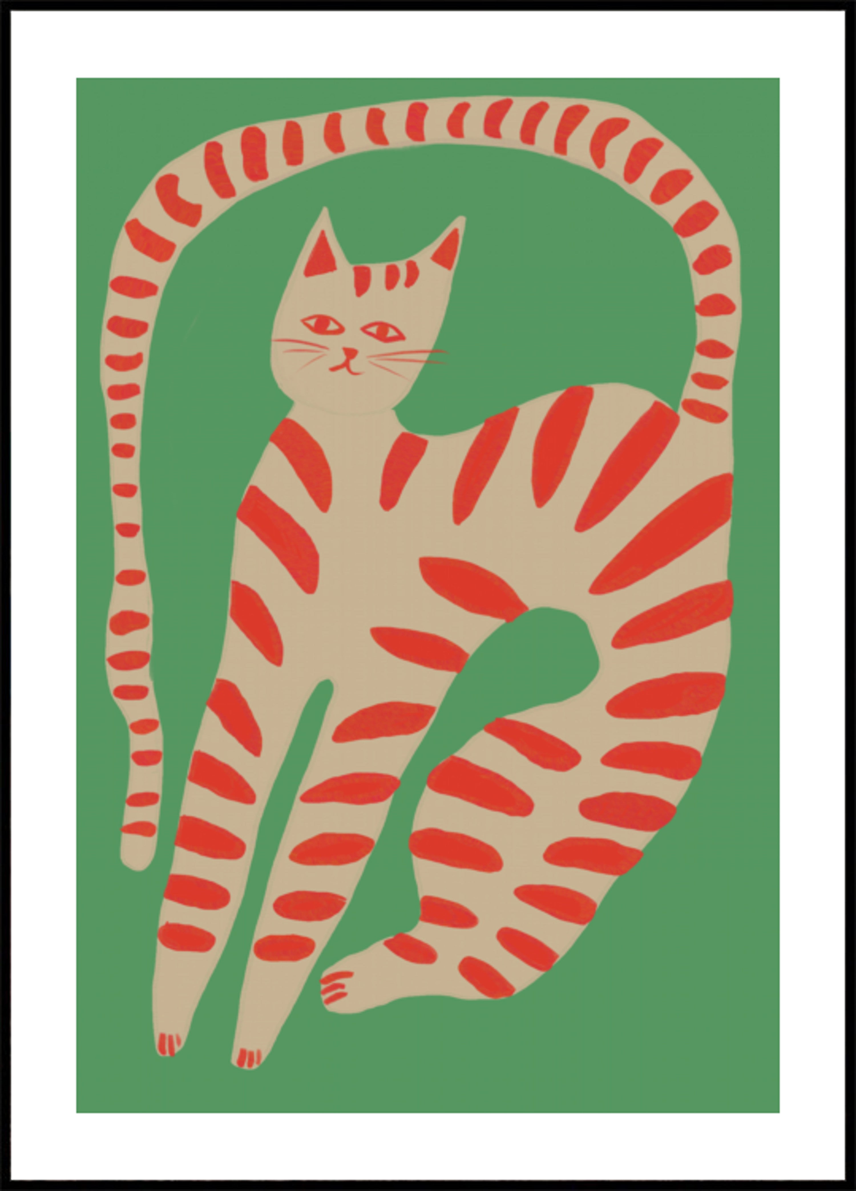 Estiramiento de gato rayado