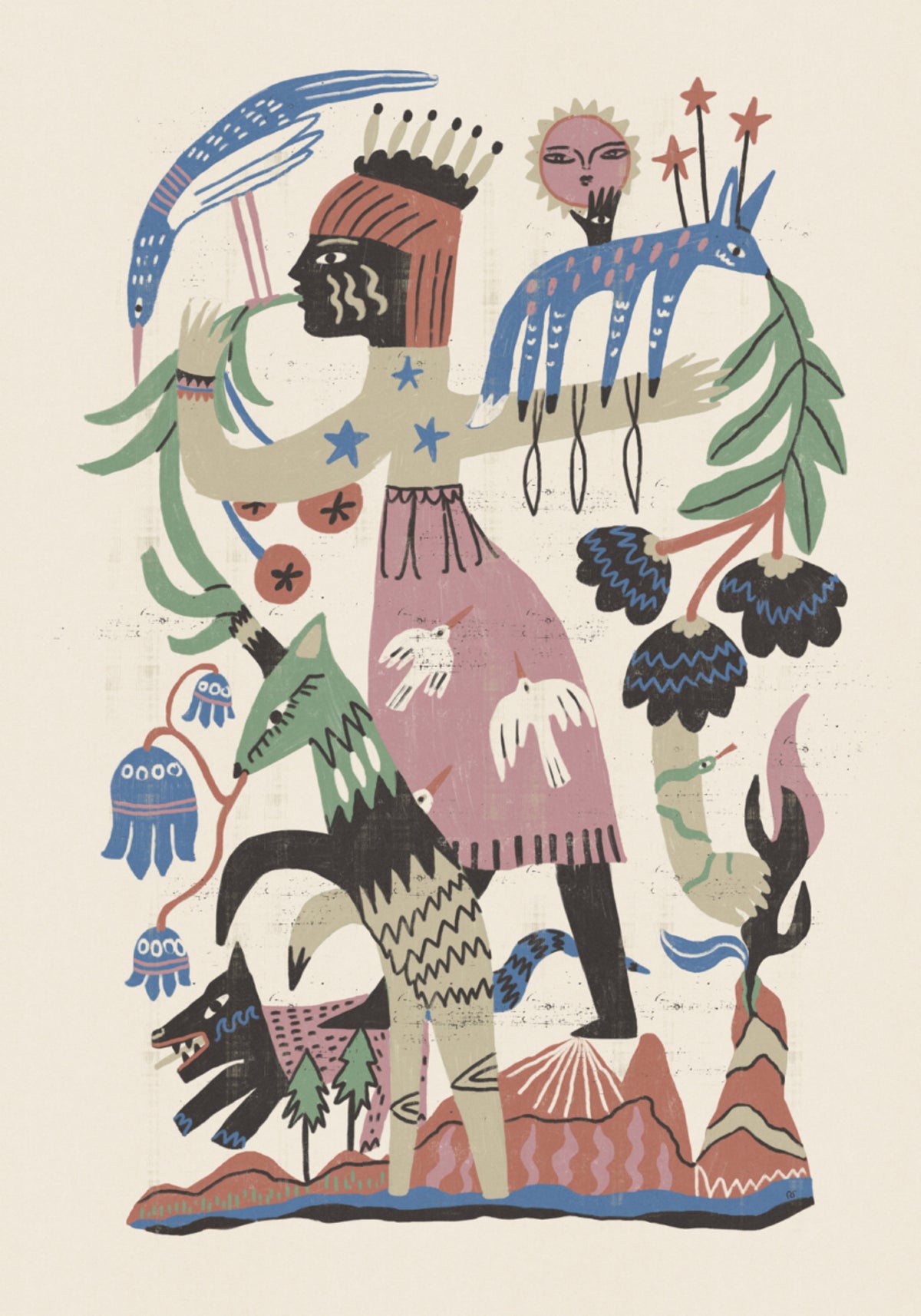 Reina de la naturaleza mítica