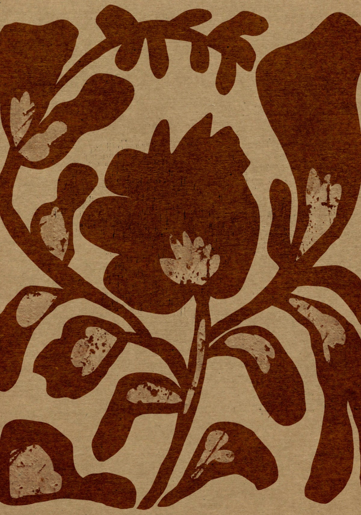 Motivo floral terroso