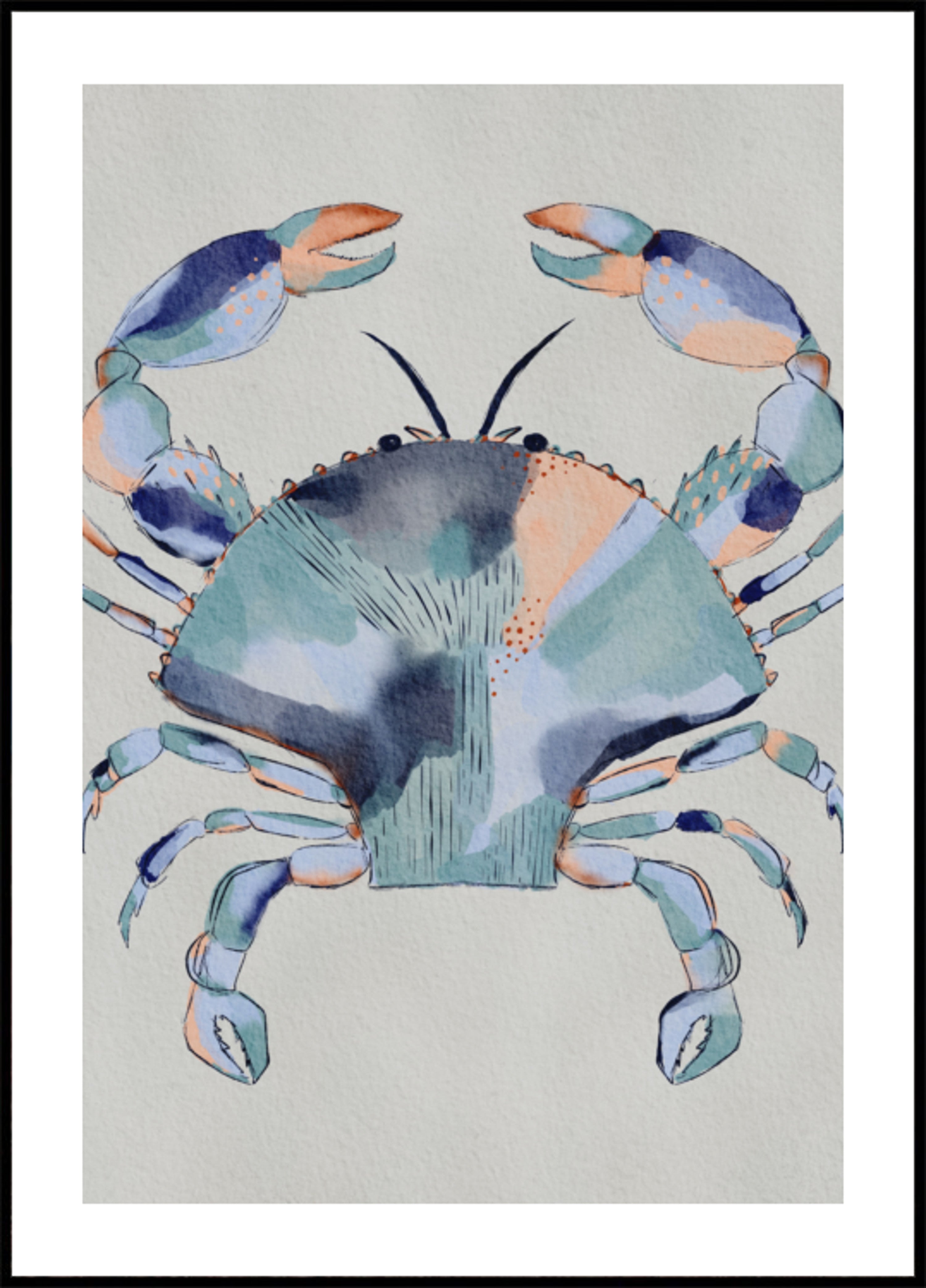 Pintura de cangrejo azul costero