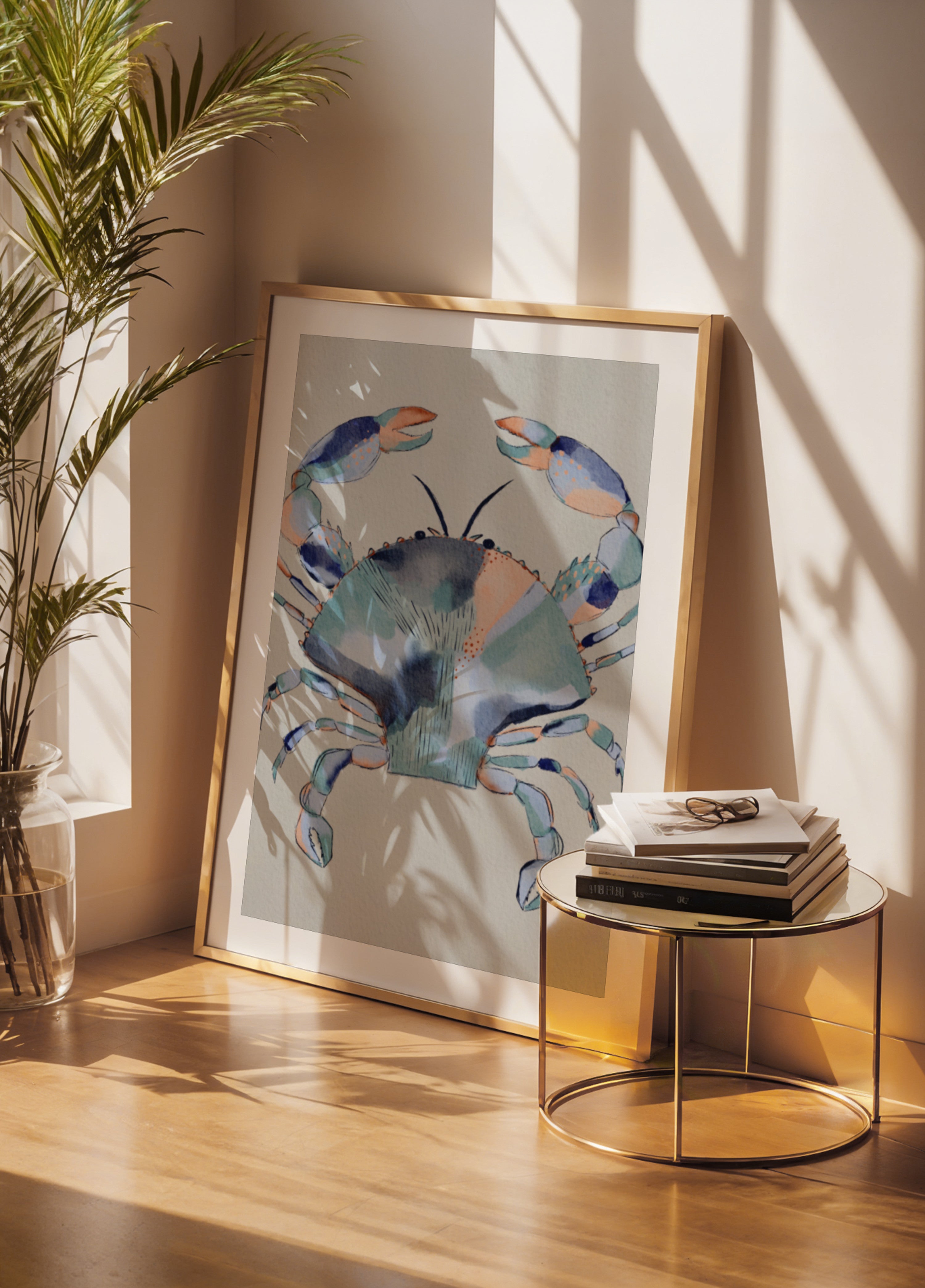 Pintura de cangrejo azul costero