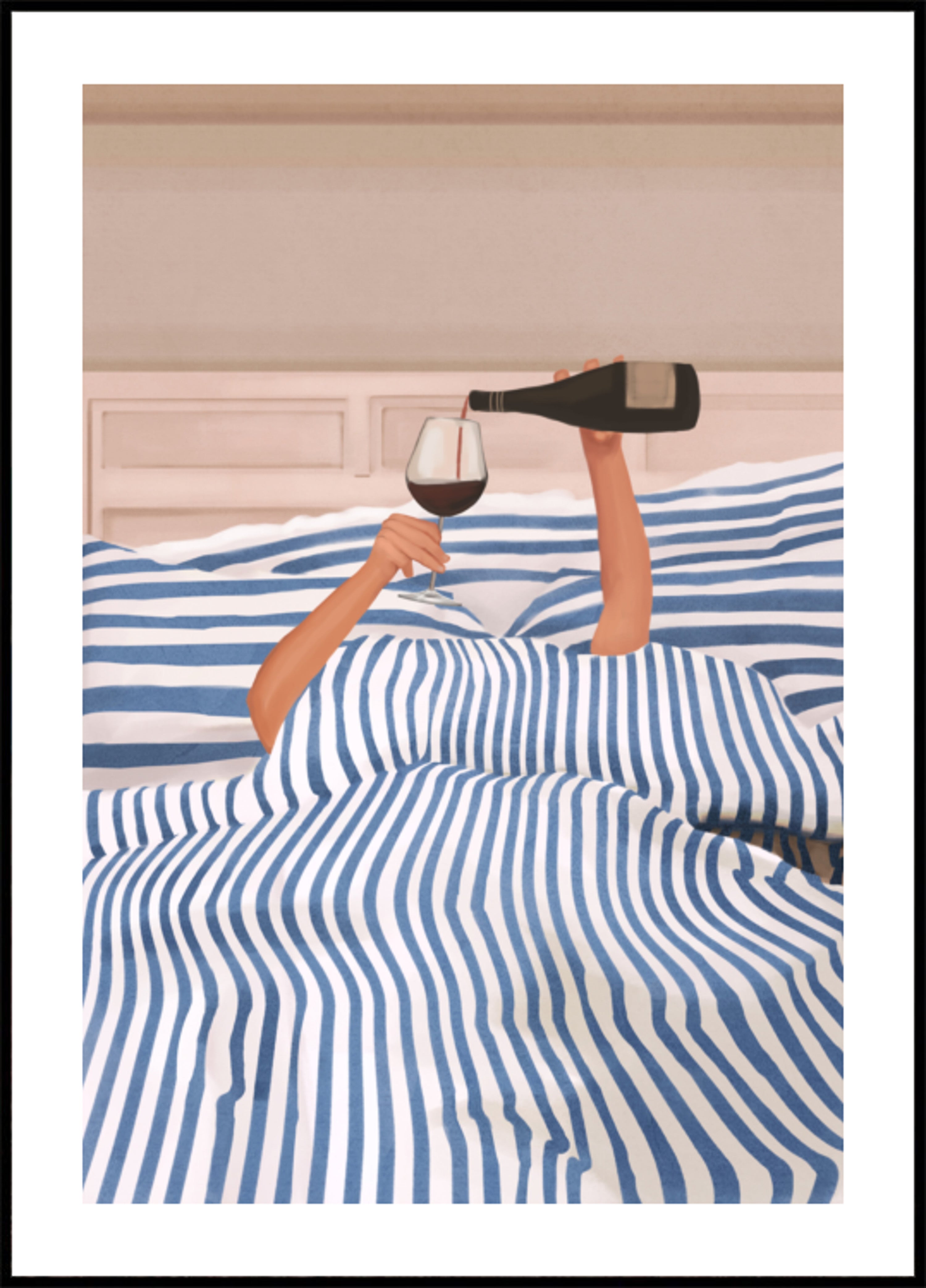 vino en la cama