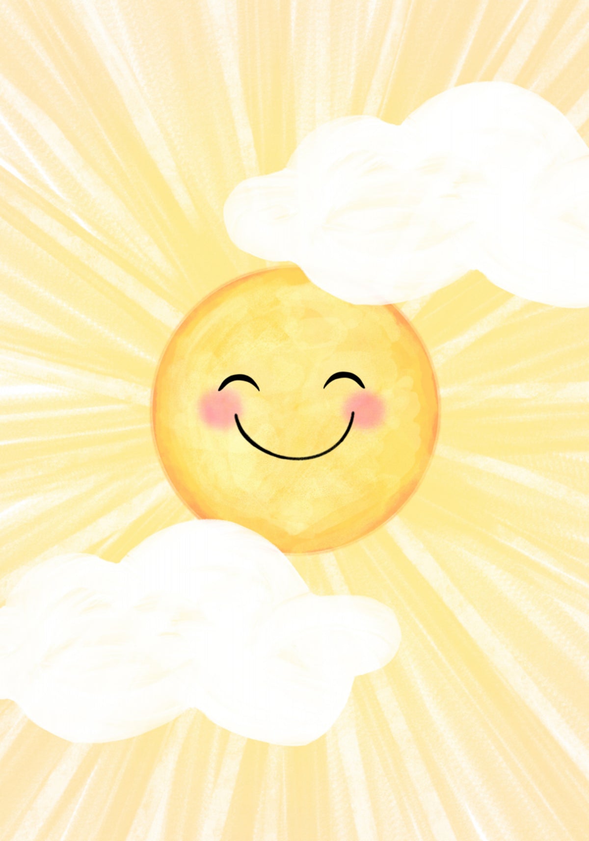 Feliz sol sonriente