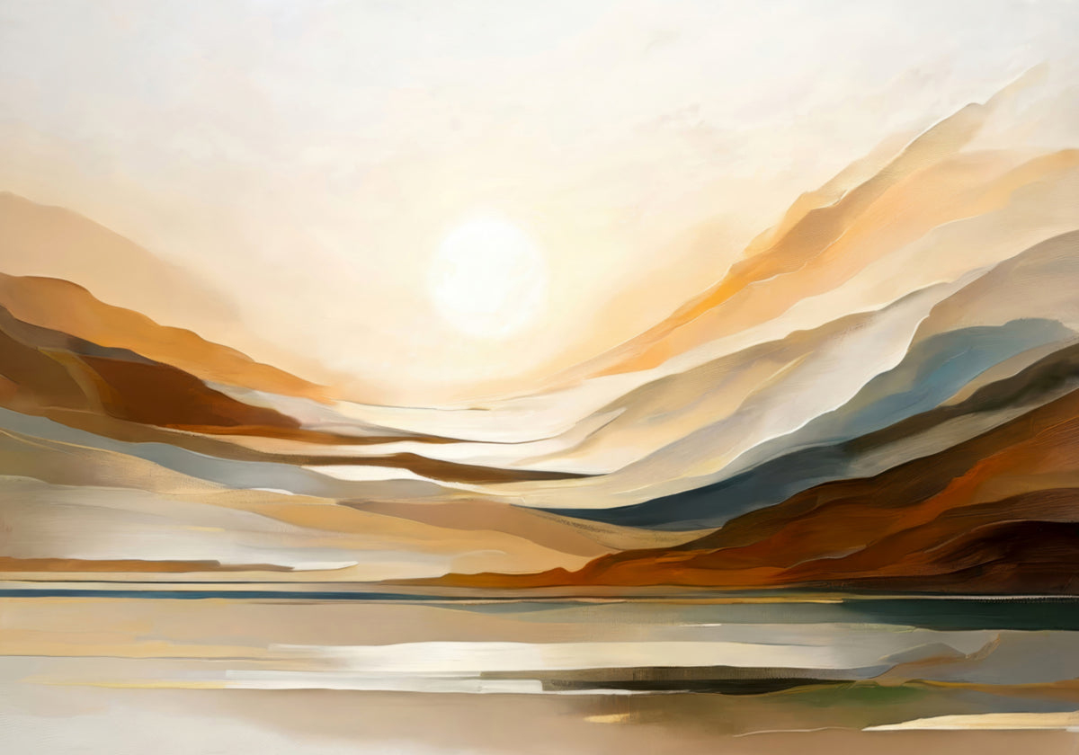 Paisaje del horizonte dorado