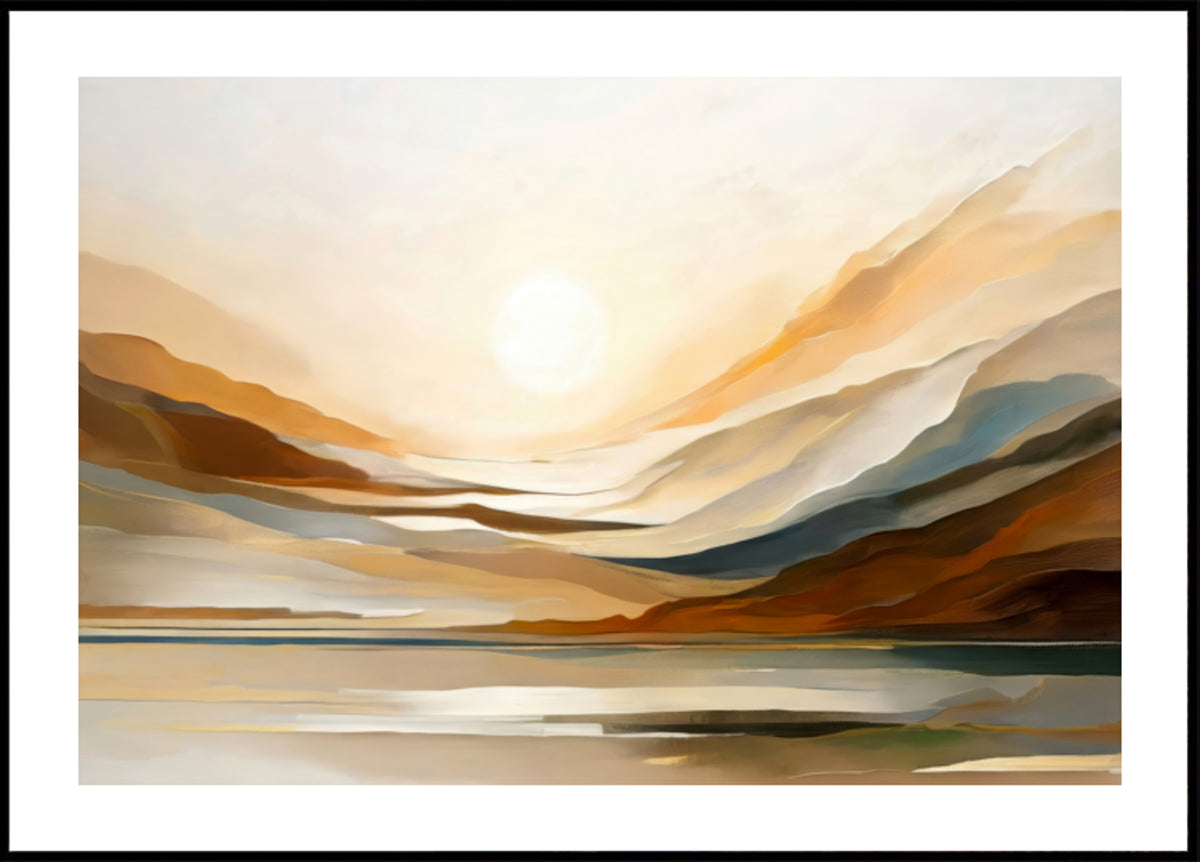 Paisaje del horizonte dorado