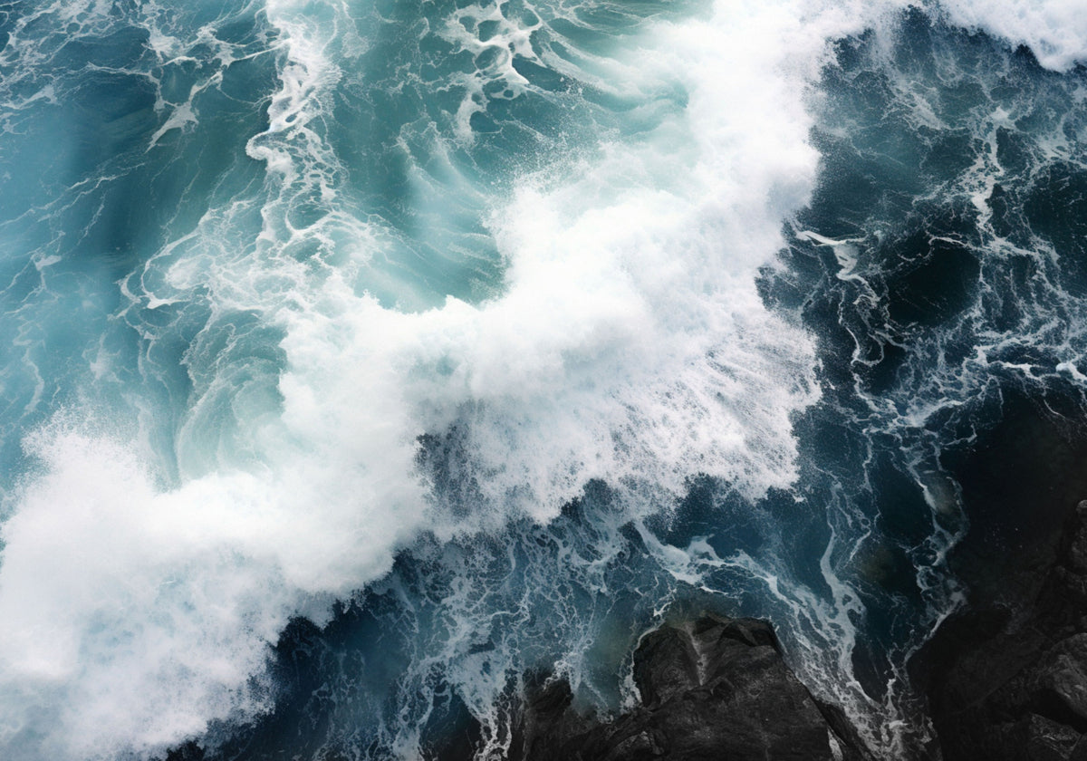 Olas rompiendo en el océano