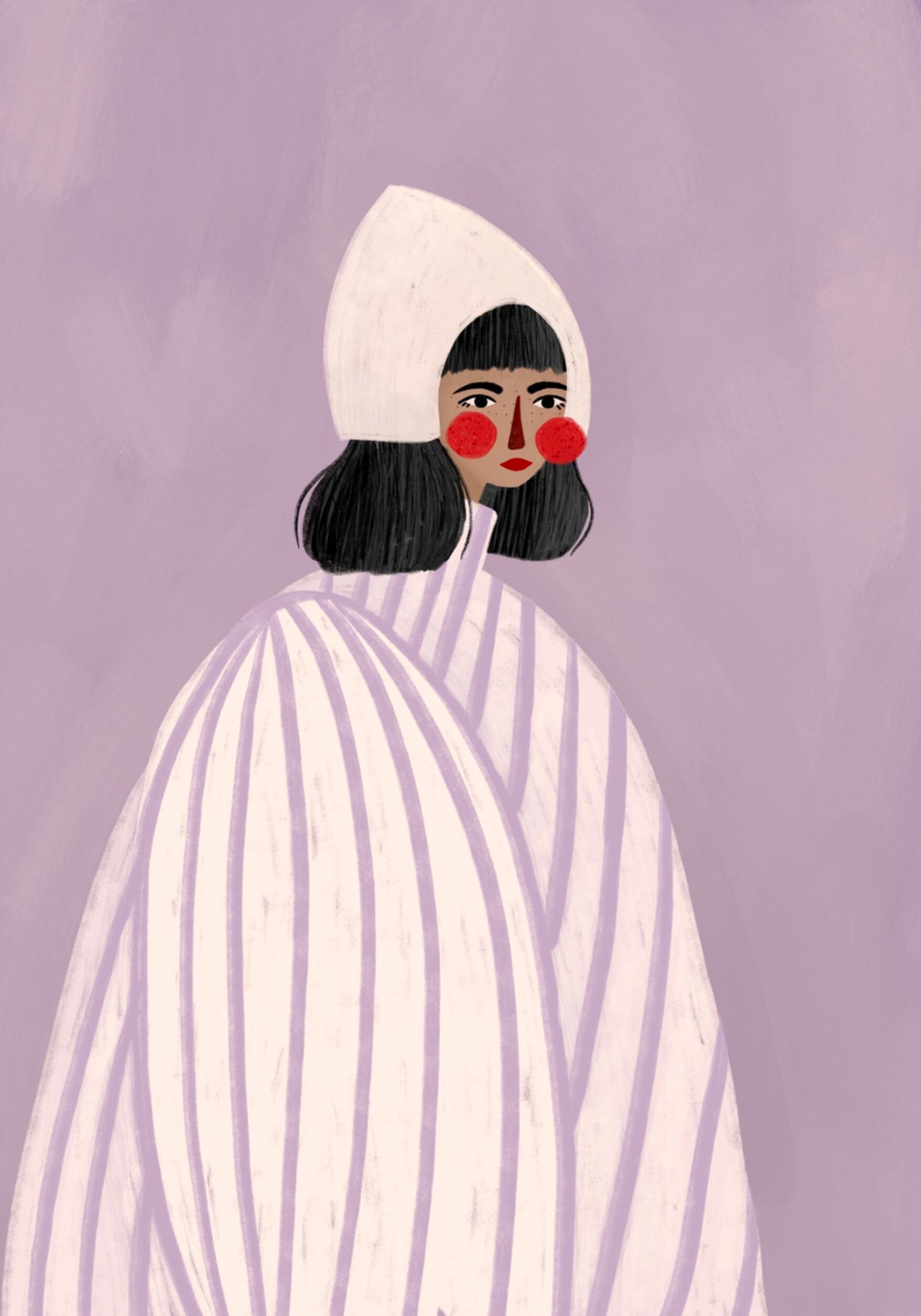 Mujer capota caprichosa