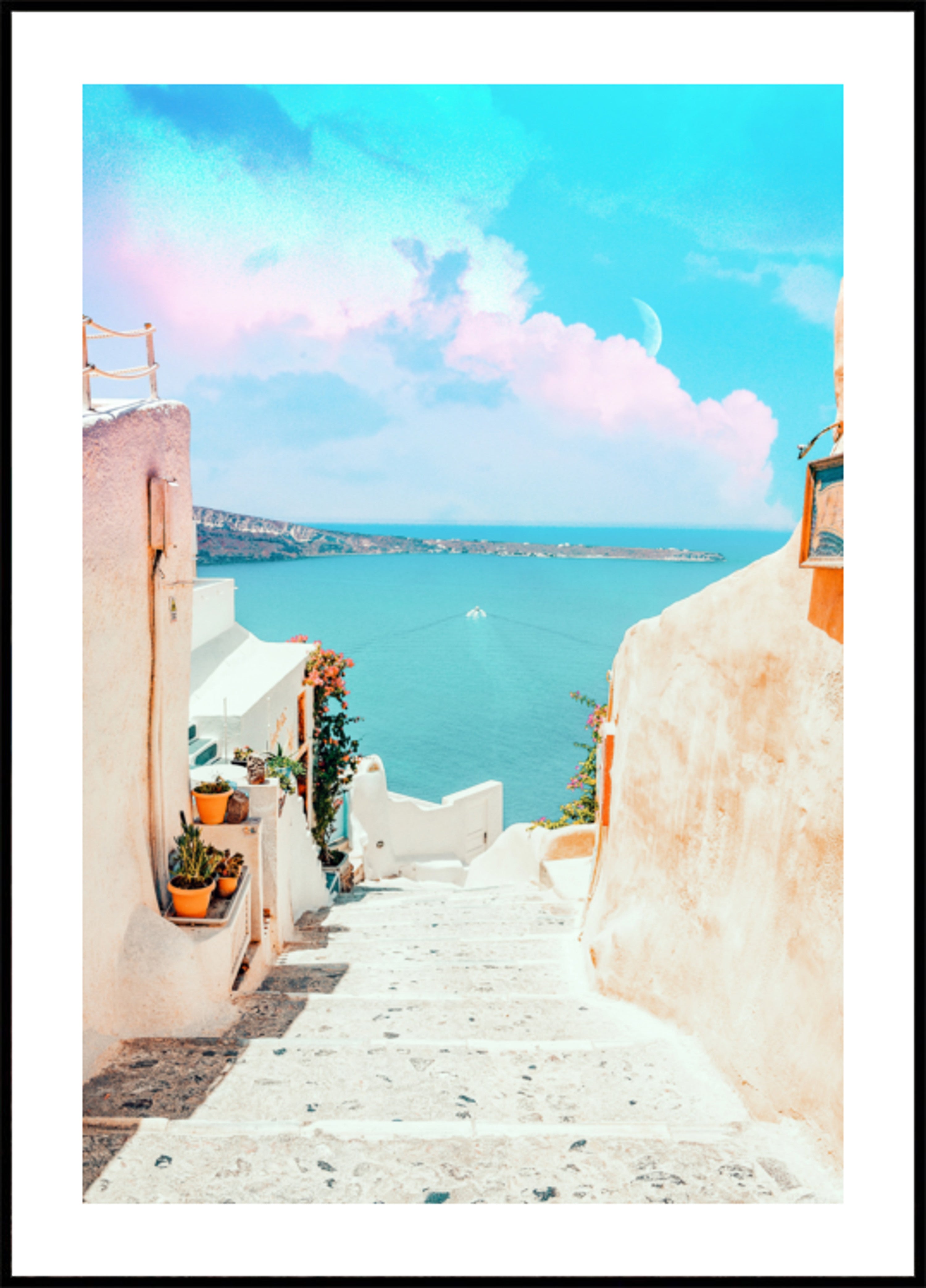Escalera de ensueño del mar Egeo